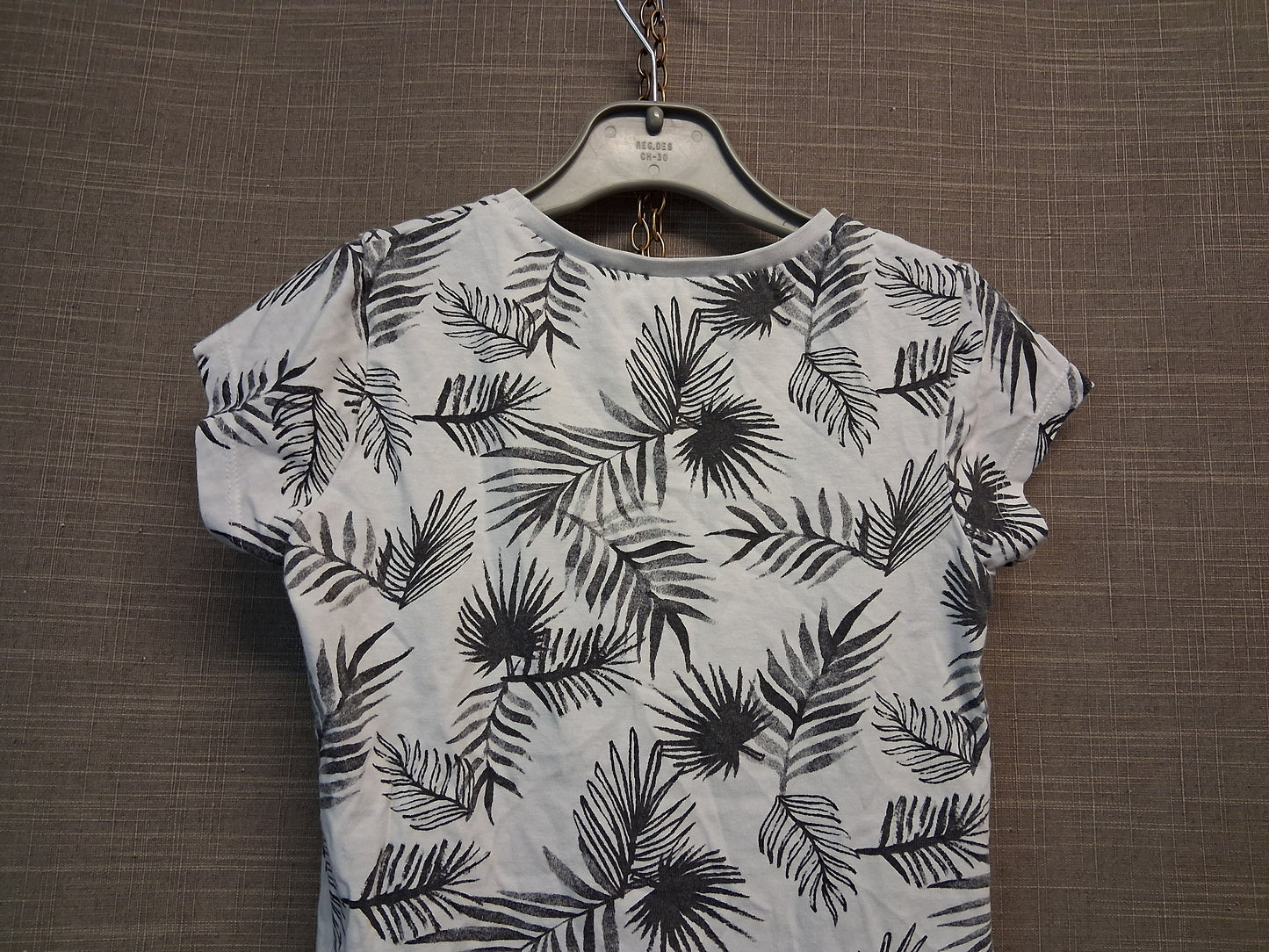 George Boys Tropical Print White Black Short Sleeve Age 5-6 Years