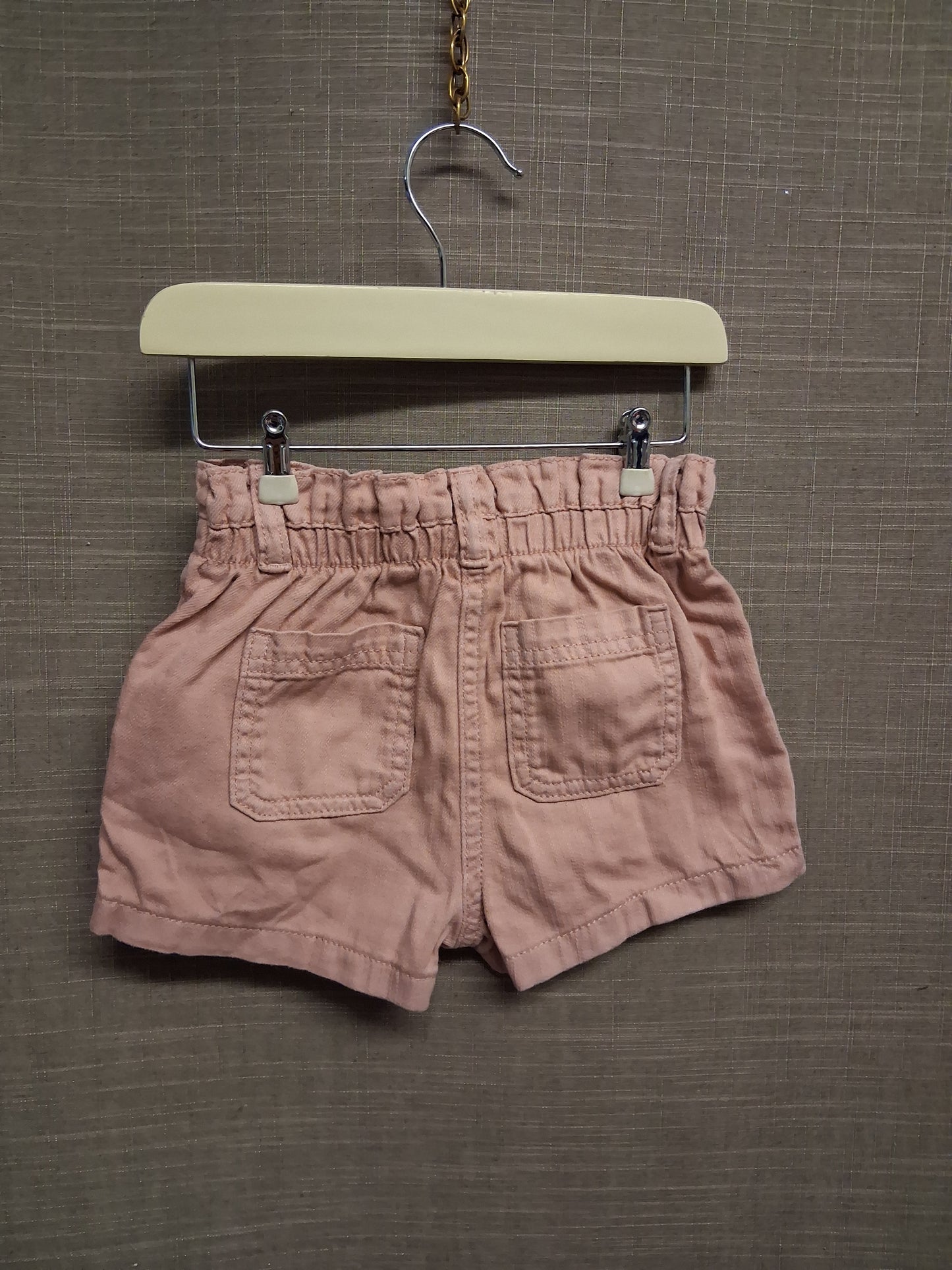 Next Girls Pink Denim Shorts Age 12-18 Months 100% Cotton