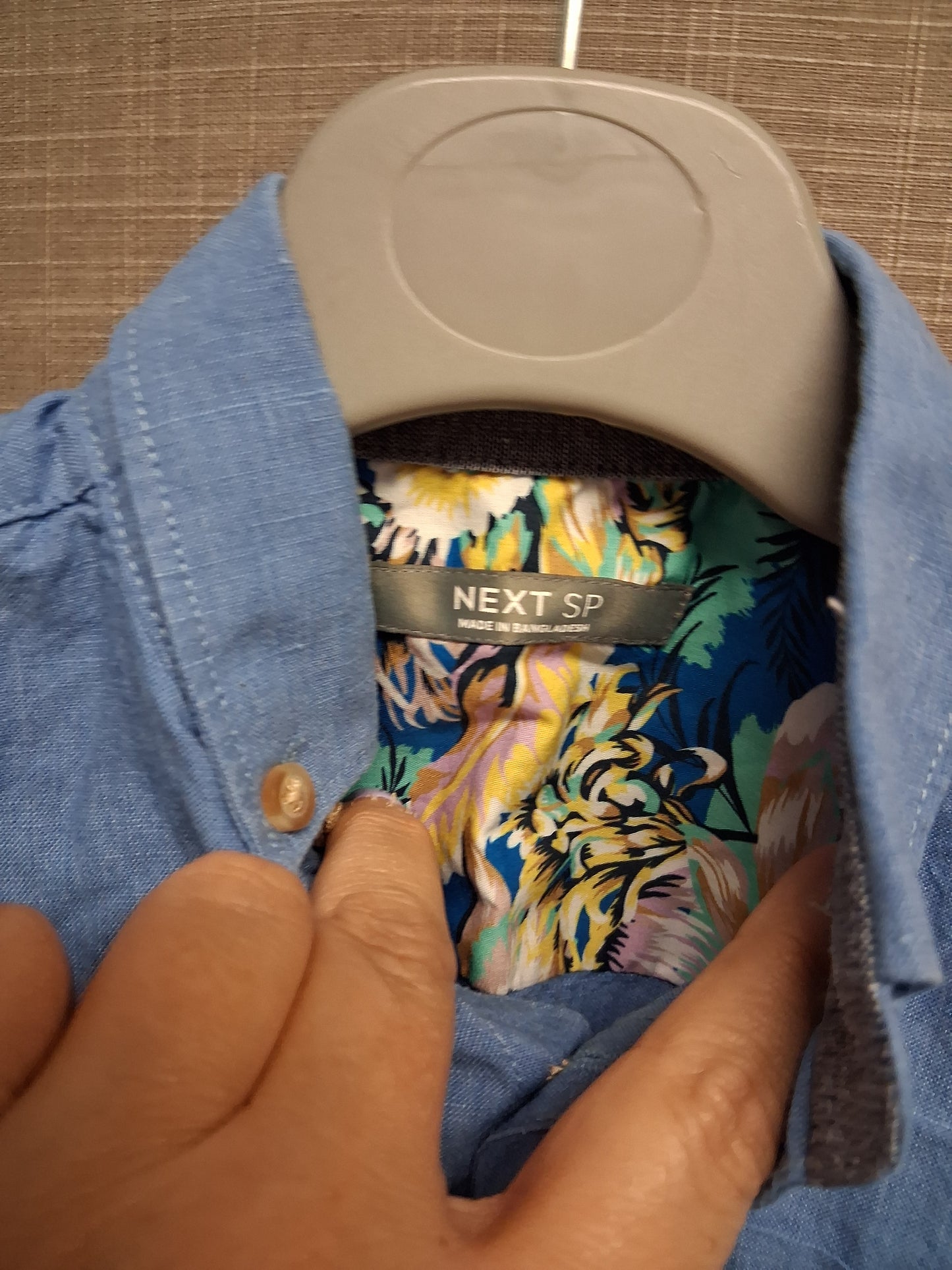 Next Boys Blue Linen Blend Short Sleeve Shirt Age 3 Years
