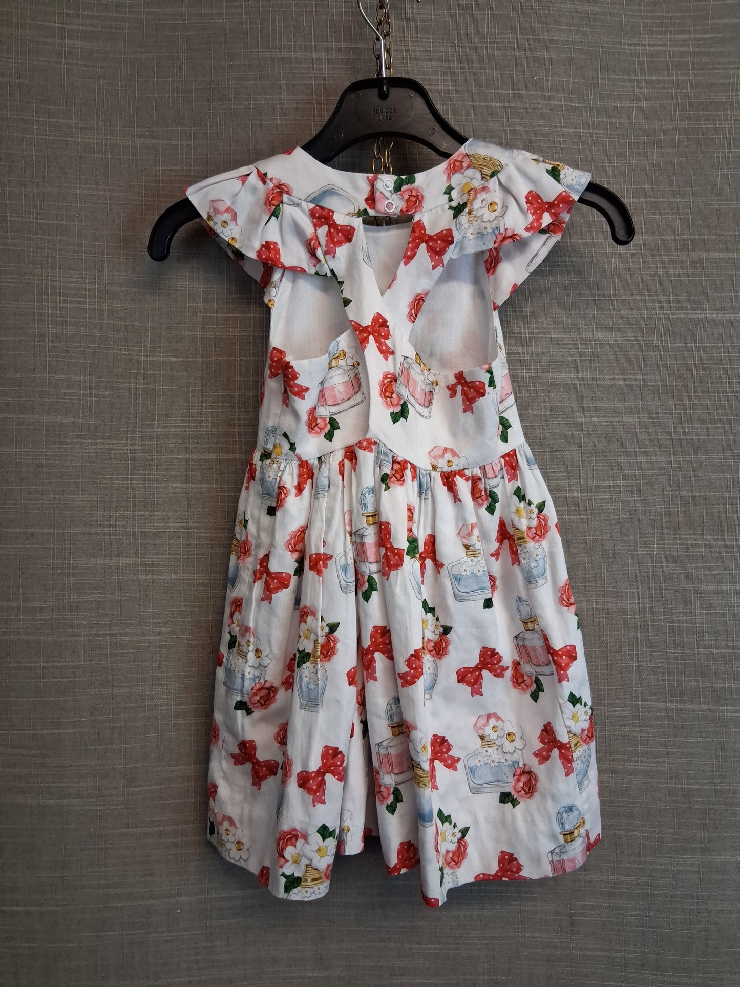 Mayoral Girls Floral Perfume Dress Age 3 Years White Multi