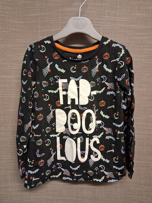 Nutmeg Halloween 'Fab-boo-lous' Boys Long Sleeve T-Shirt Black Age 5-6 Years