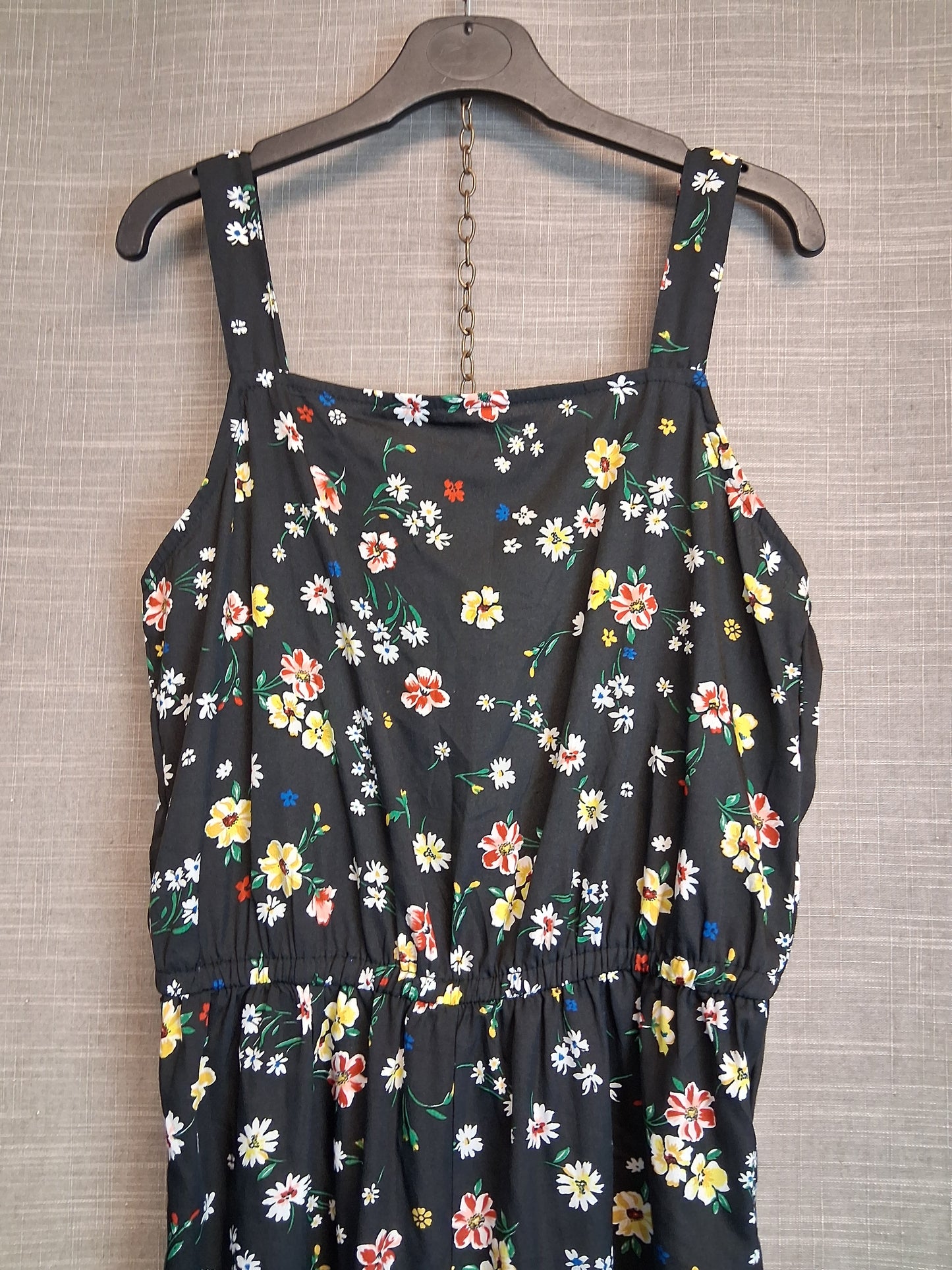 New Look Girls Black Floral Jumpsuit Lightweight Age 13 Years