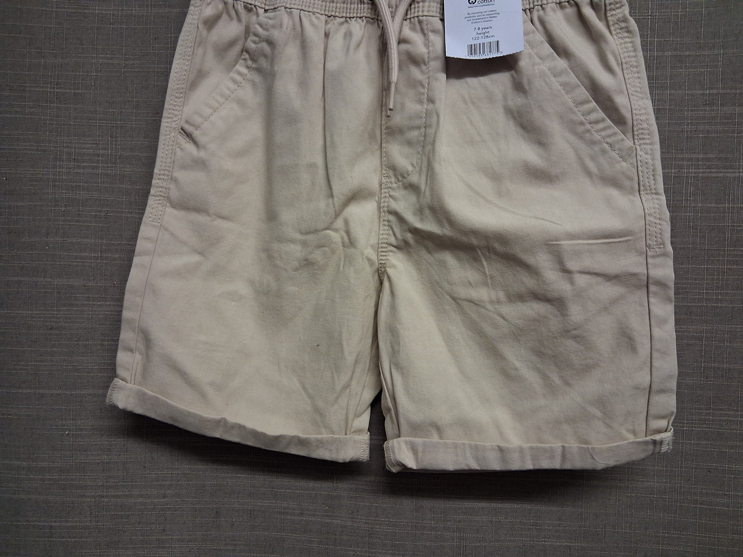 George Boys Beige Shorts Age 7-8 Years New