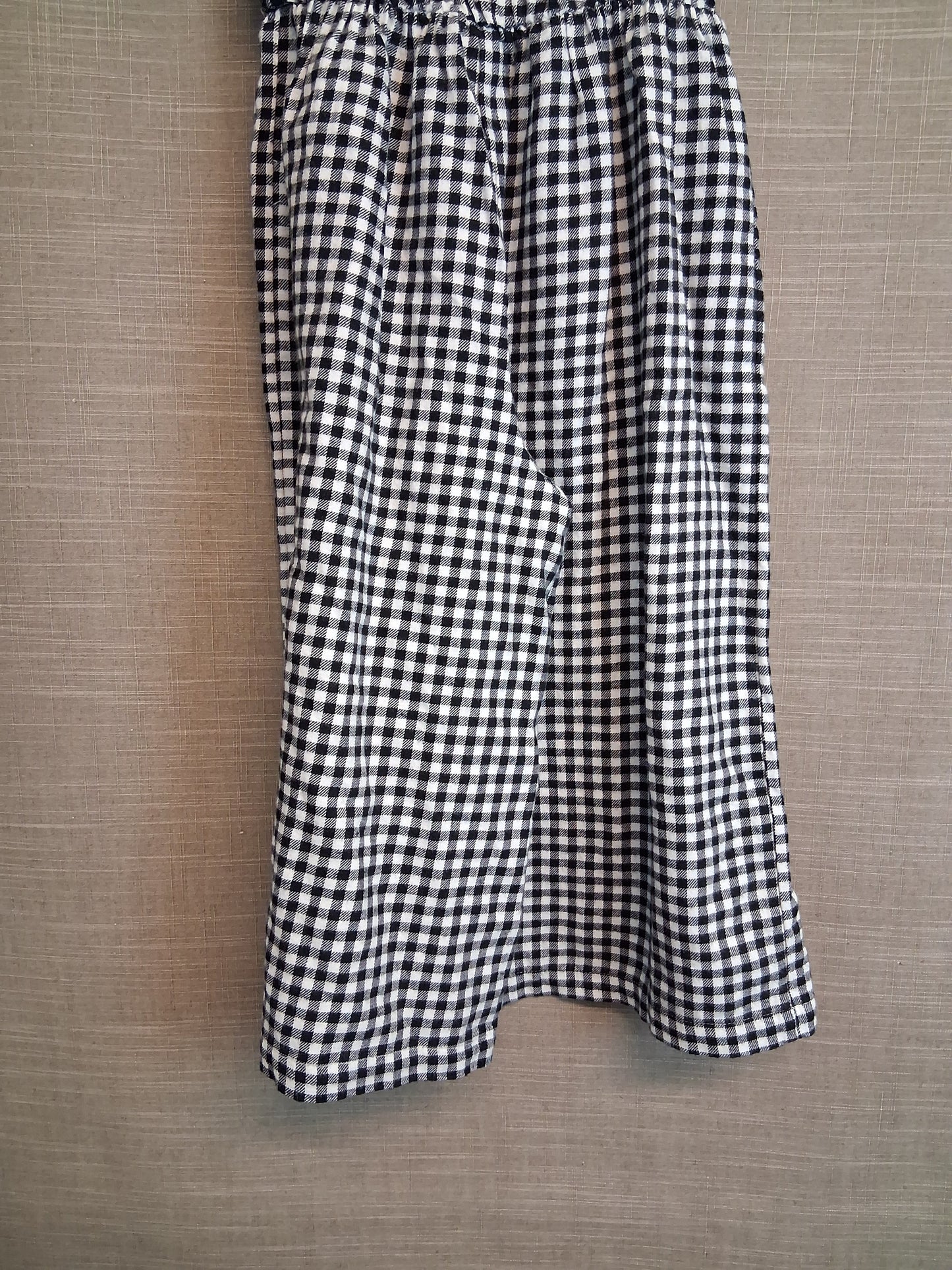 Nutmeg Girls Black White Check Jumpsuit Ankle length Age 7-8 Years