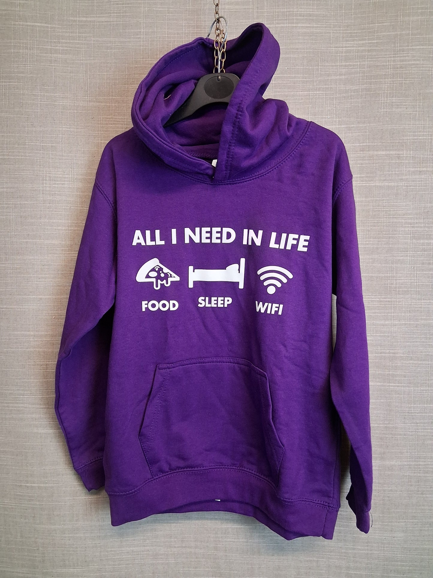 Just Hoods Girls Purple Hoodie Jersey Age 8-10 Years