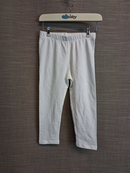 H&M Girls White Jersey Leggings Age 18-24 Months