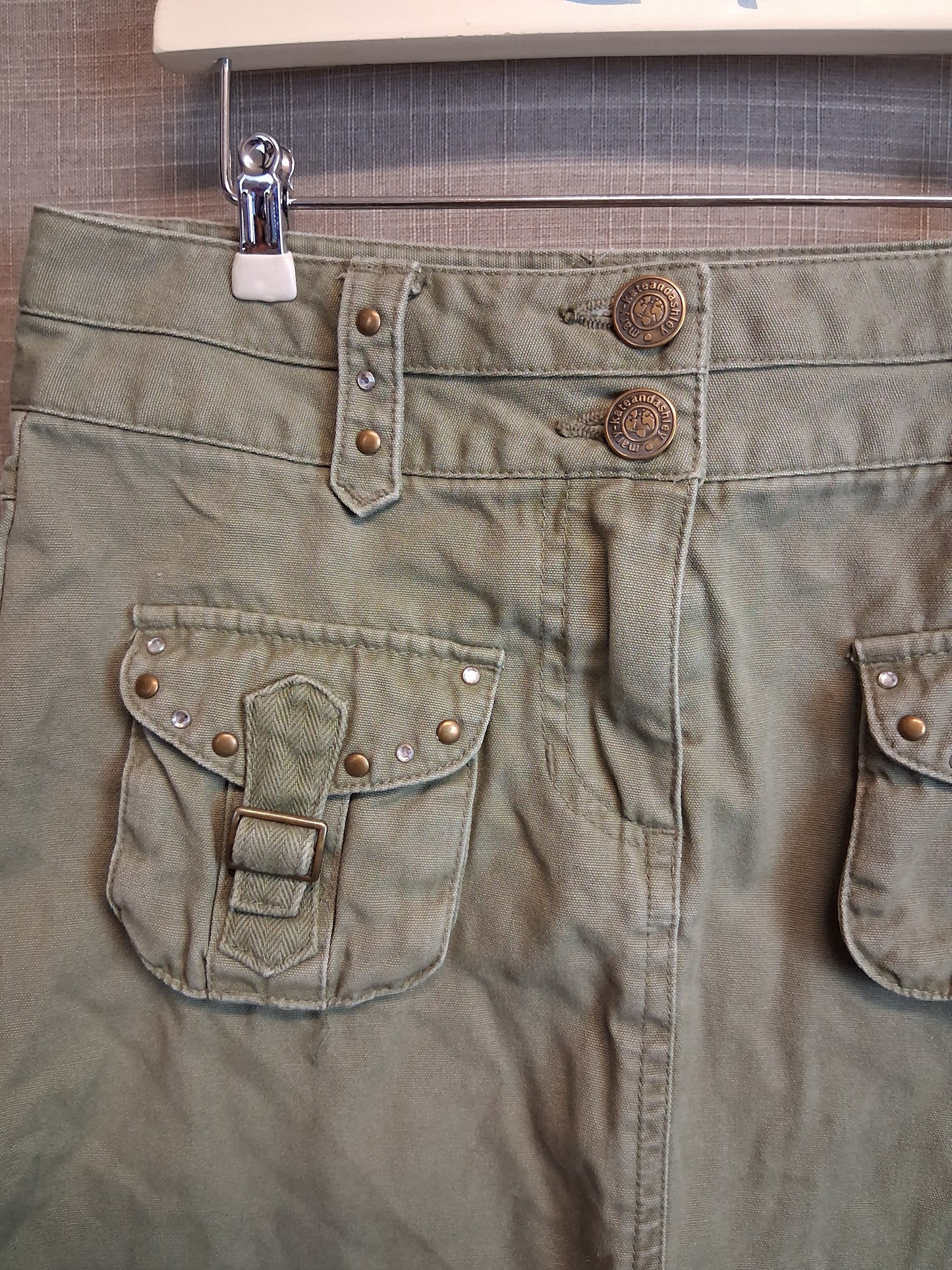 Mary-Kate and Ashley George Khaki Pencil Skirt Age 7-8 Years Vintage