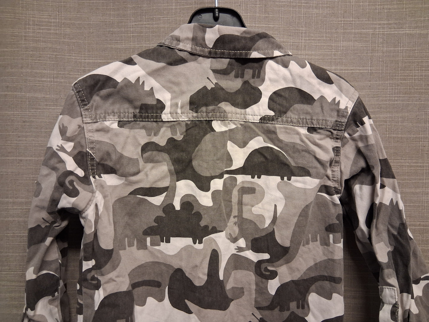 F&F Boys Camoflague Denim Style Shirt Grey Tones Age 5-6 Years