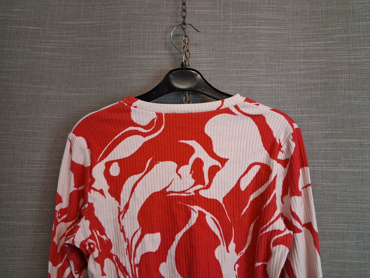 River Island Girls Pink Red Marble Long Sleeve Top Age 11-12 Years