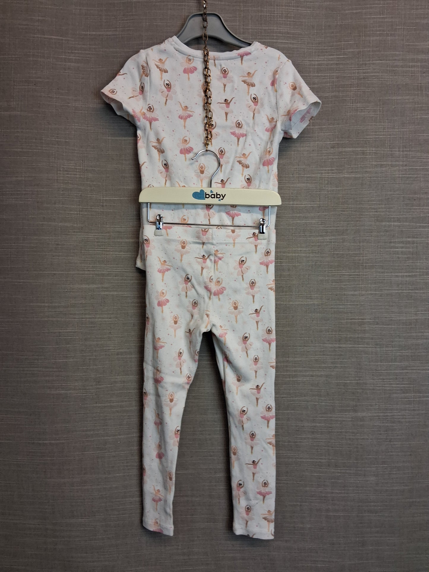 F&F Girls Pyjamas Set Ballerina Theme Age 5-6 Years
