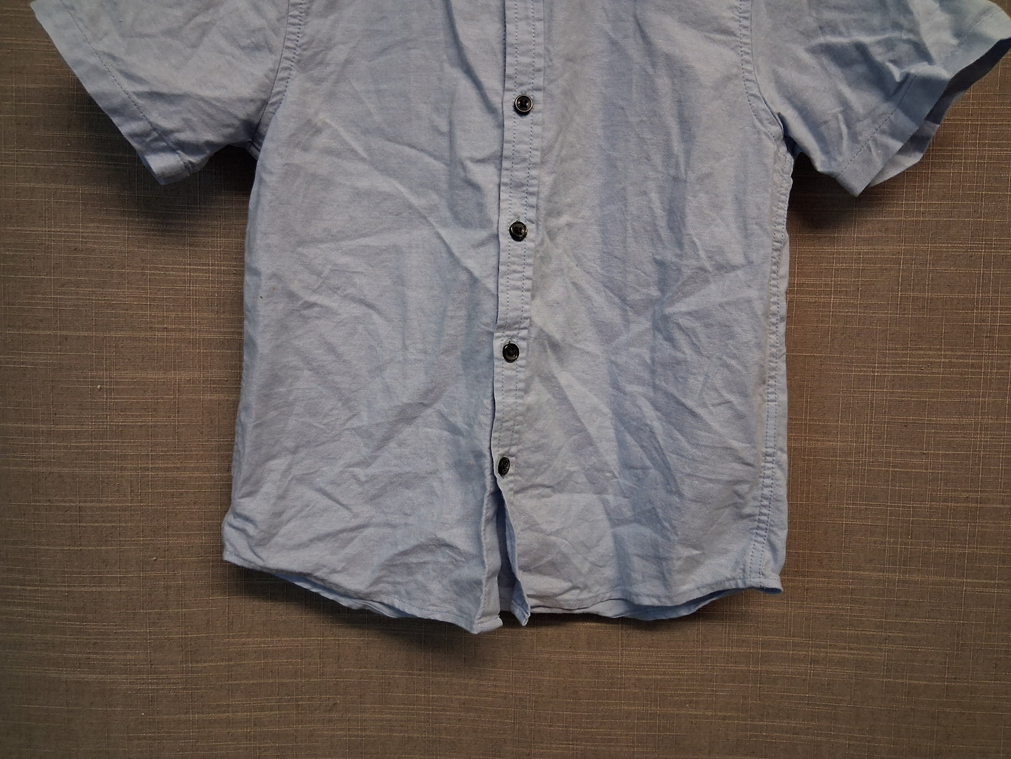 Next Boys Chambray Blue Shirt Short Sleeve Age 5-6 Years