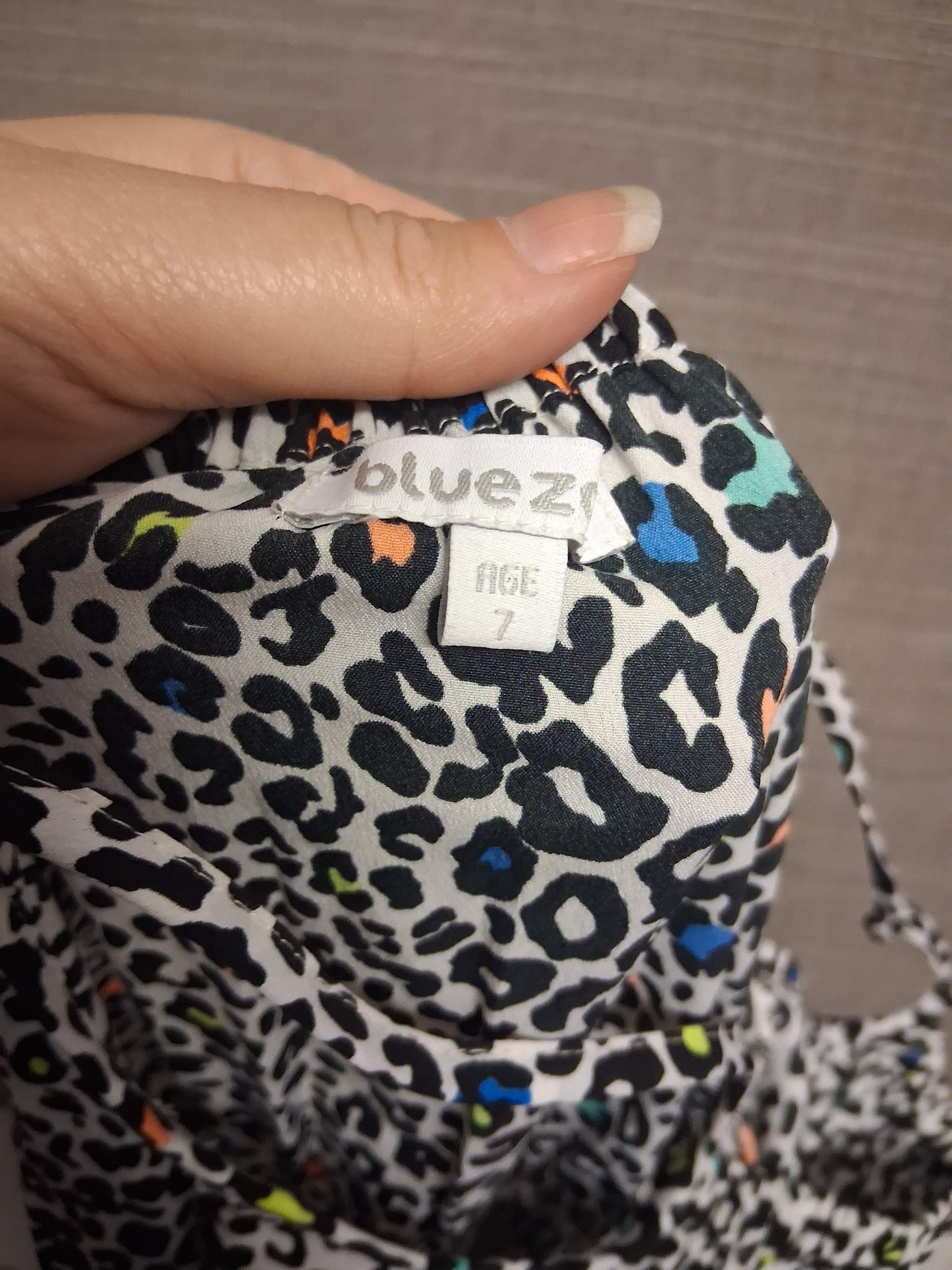 Blue Zoo Girls Jumpsuit Black White Animal Print Sleeveless Age 7 Years