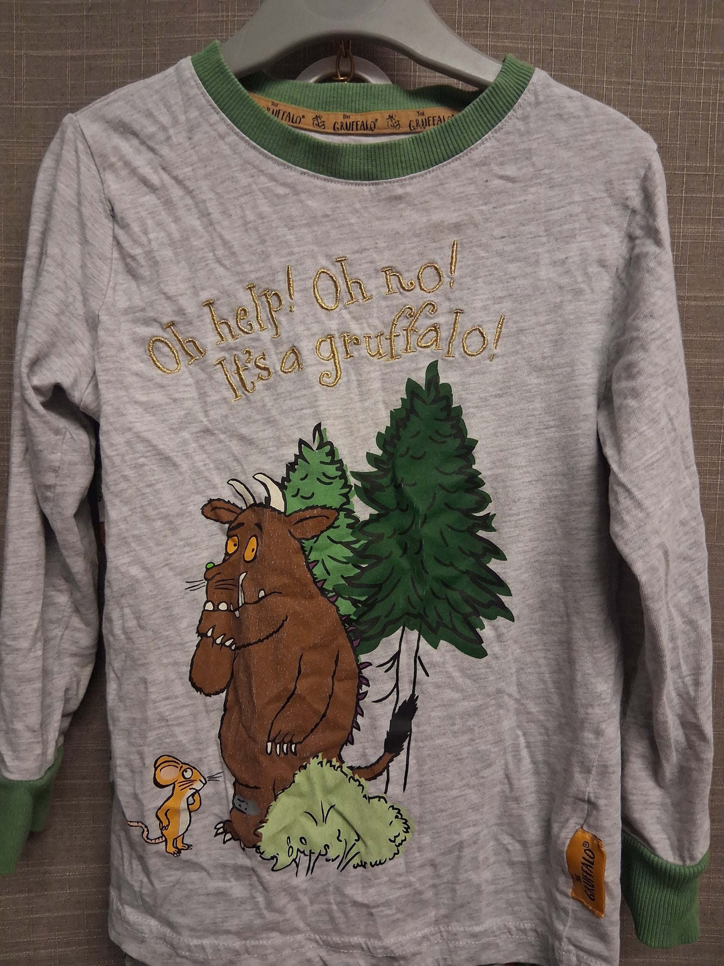 F&F The Gruffalo Boys 2 Piece PJs Pyjamas Set Age 4-5 Years