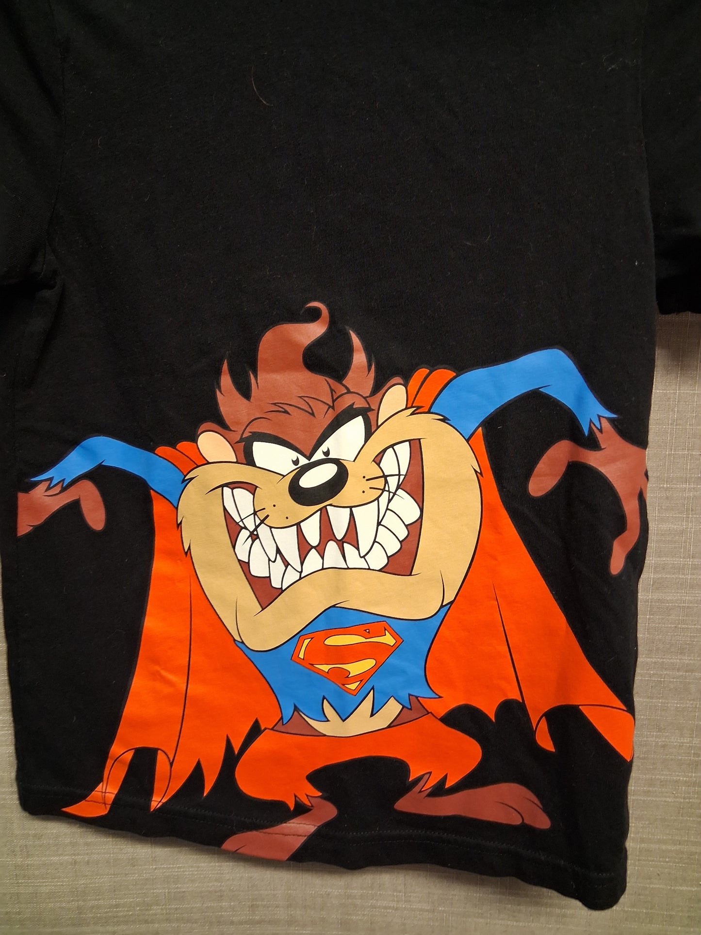 F&F Boys Looney Tunes Taz Black Short Sleeve T-Shirt Age 5-6 Years