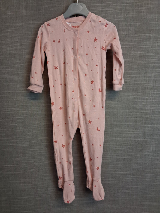 Luliput Sleepsuit Pink Star Print Age 6-9 Months