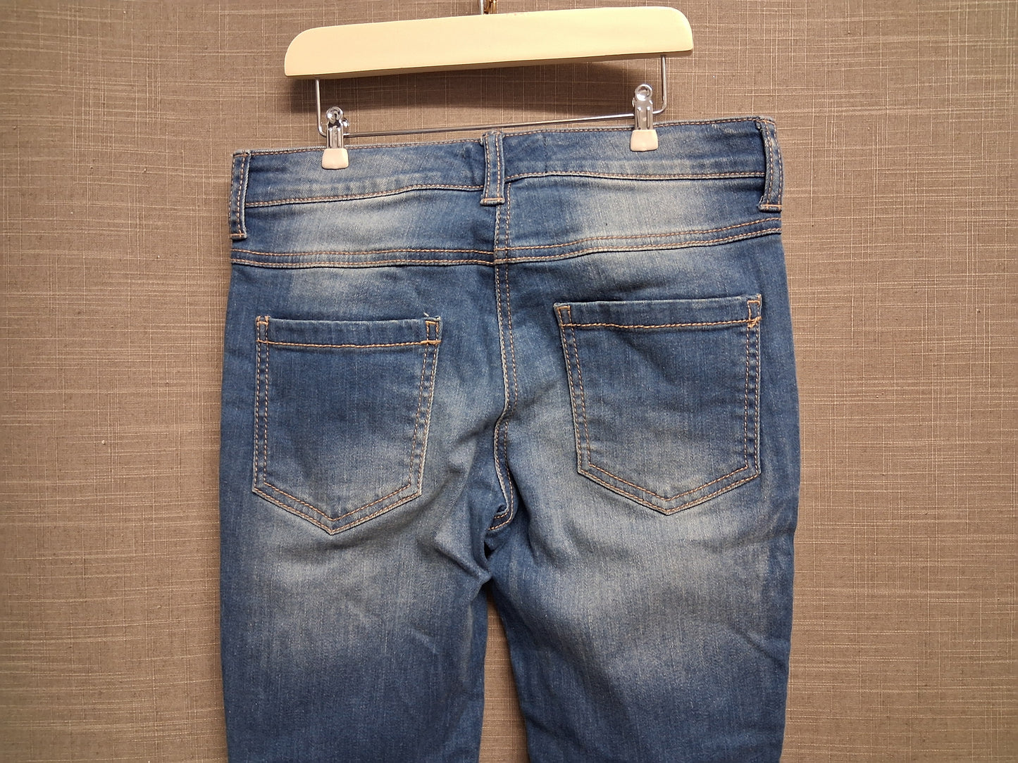 Next Girls Blue Denim Jeans Beaded Detail Age 10 Years Adjustable Waist