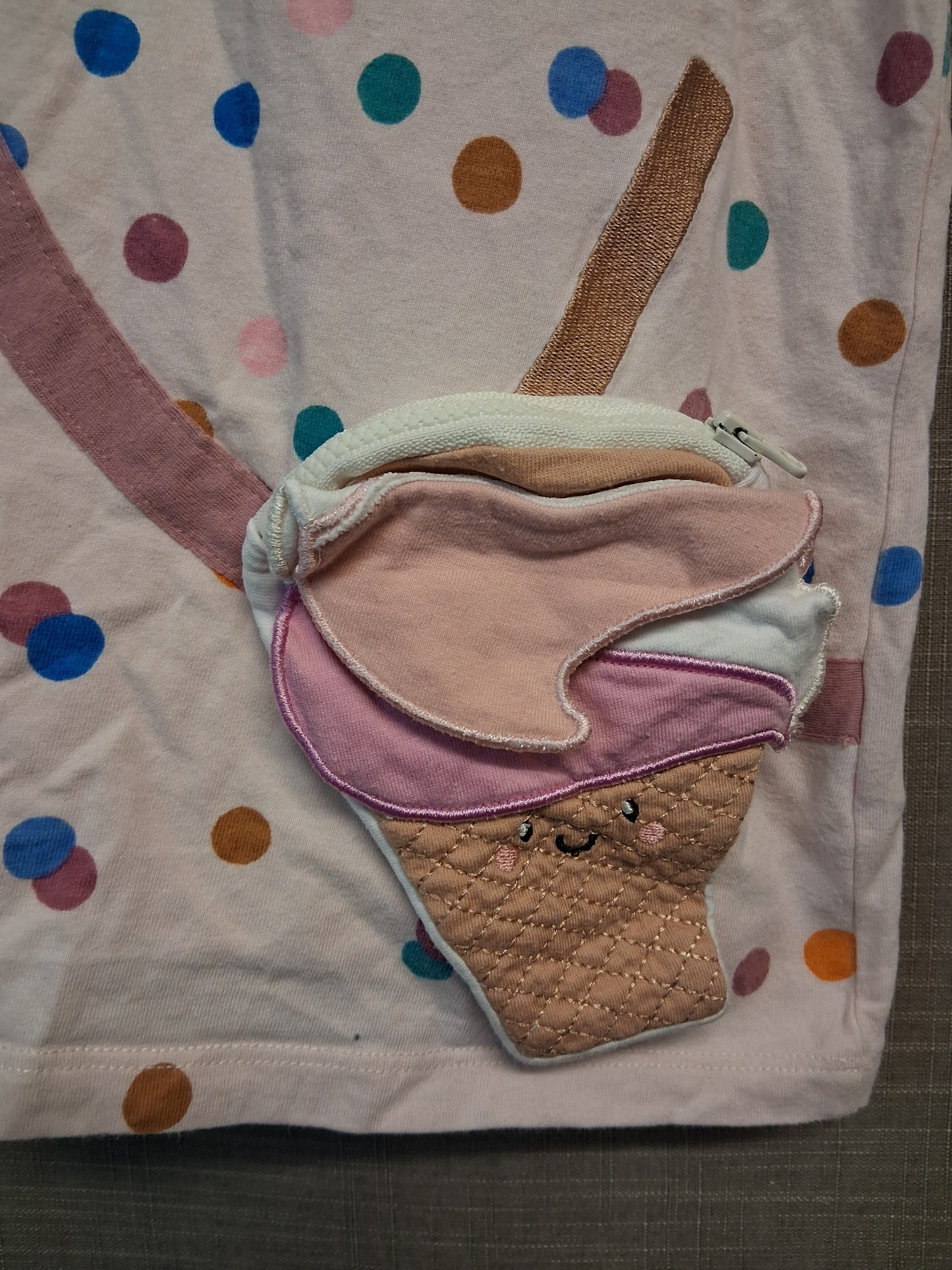 Next Girls Ice Cream Theme T-Shirt Jersey Age 5-6 Years