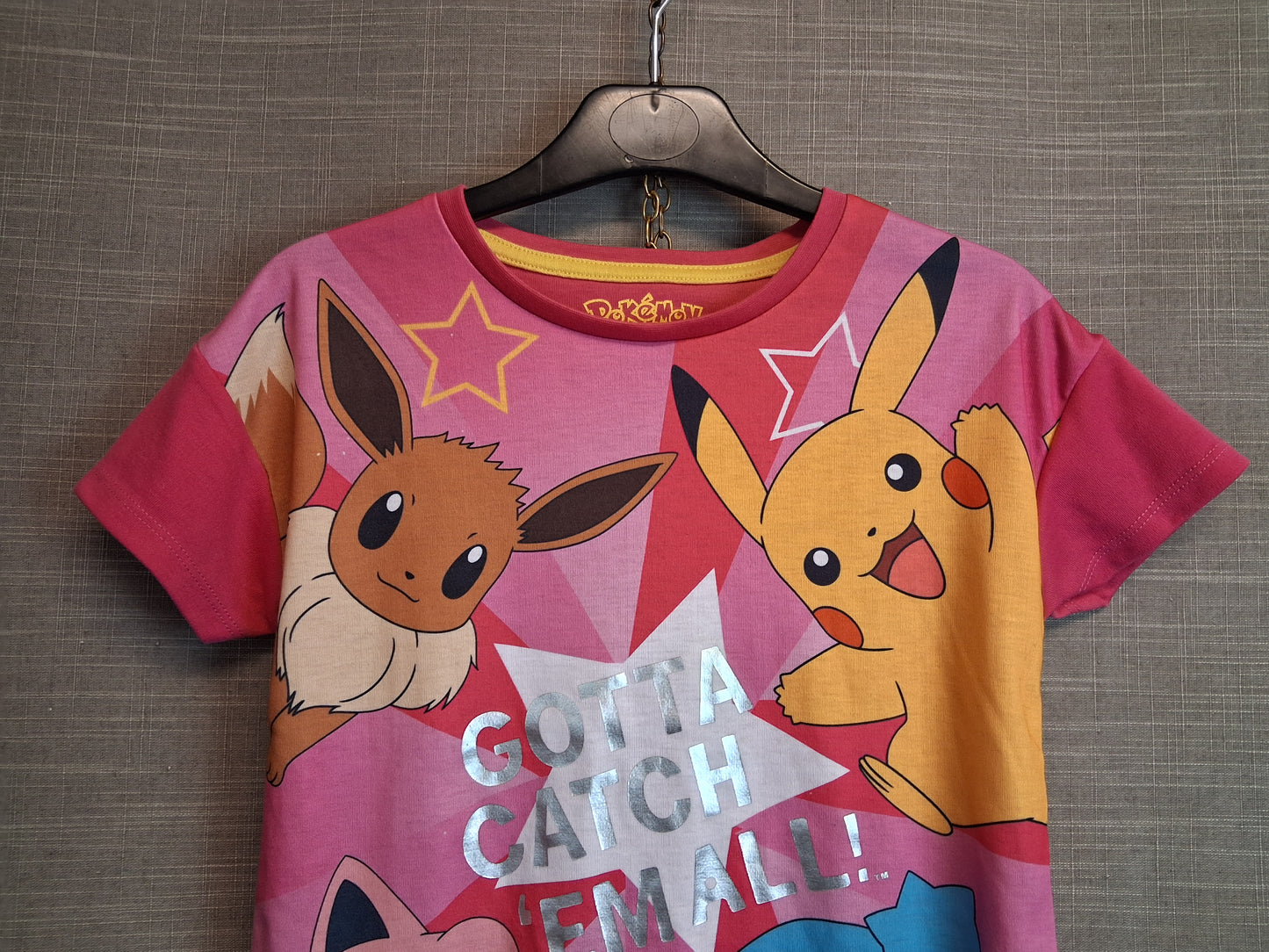 Pokemon Character World Girls T-Shirt Pink Age 8 Years