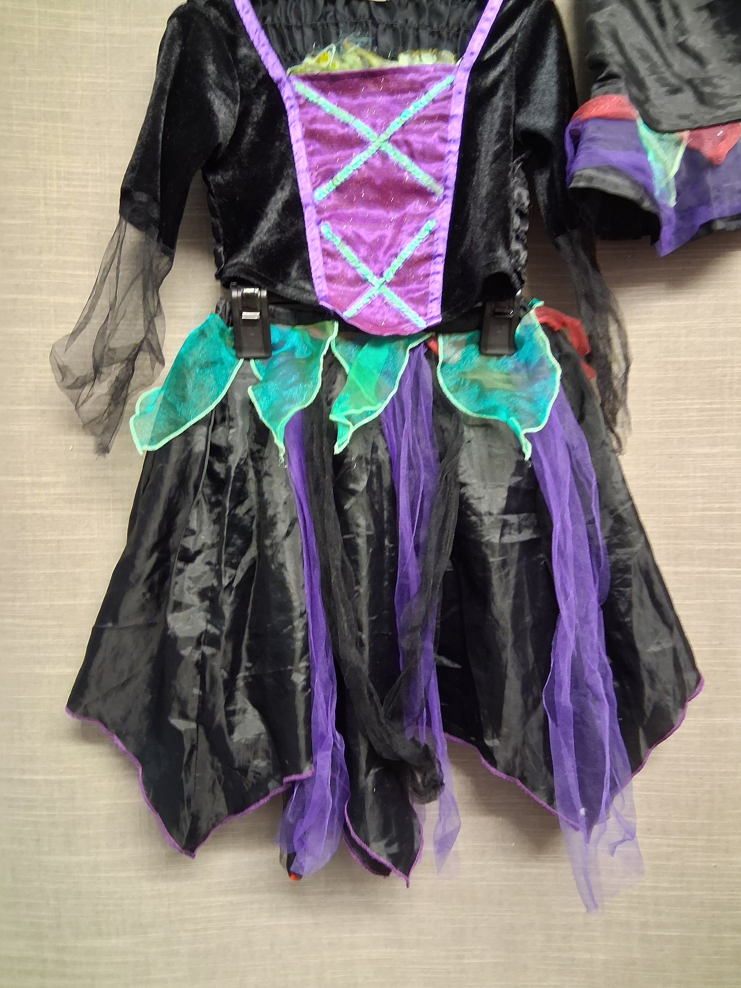 George Vintage Girls 3 Piece Halloween Witch Costume Age 3-4 Years