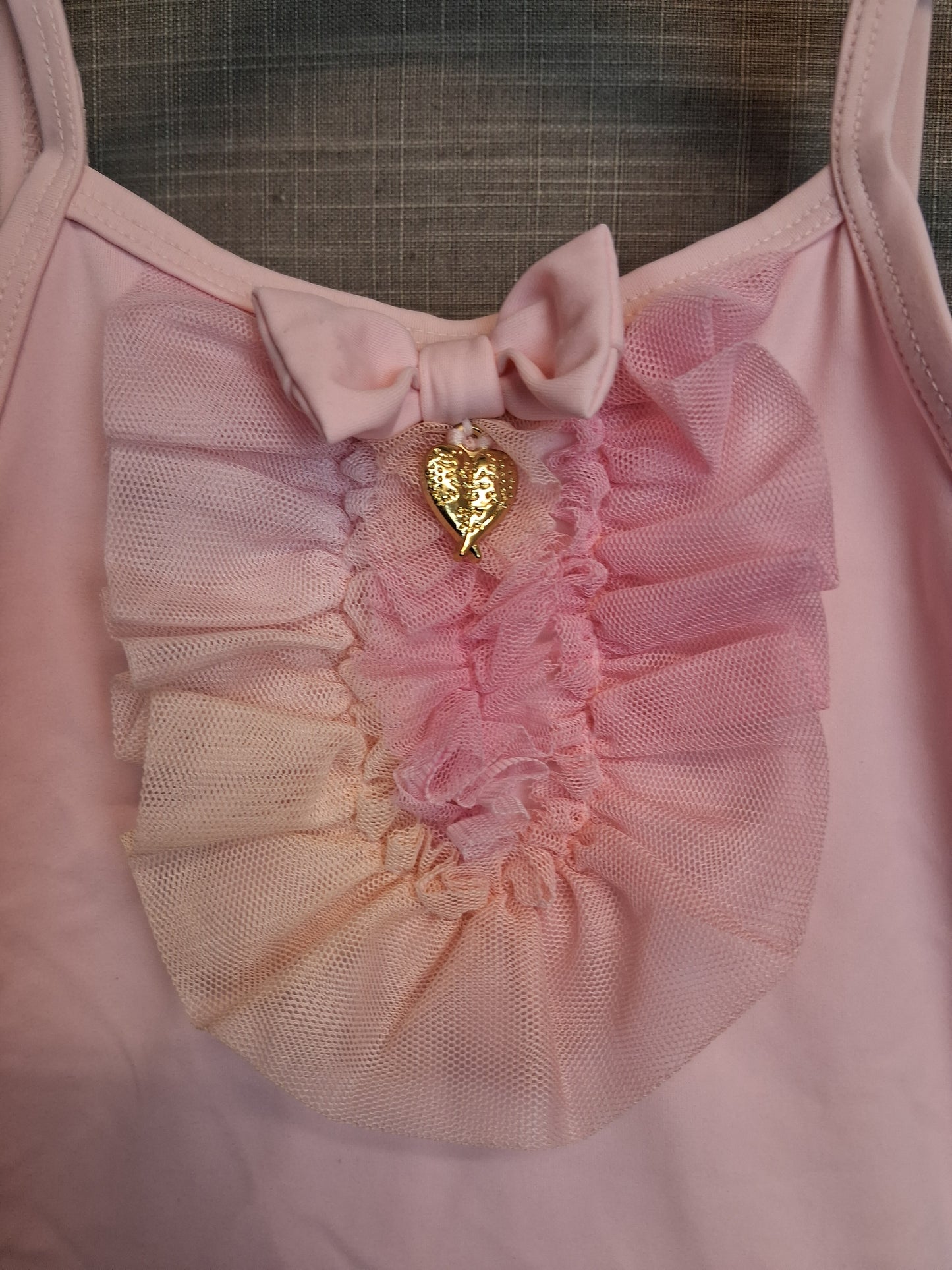 Angels Face Girls Pink Ruffle Swimsuit One Piece Age 5-6 Years