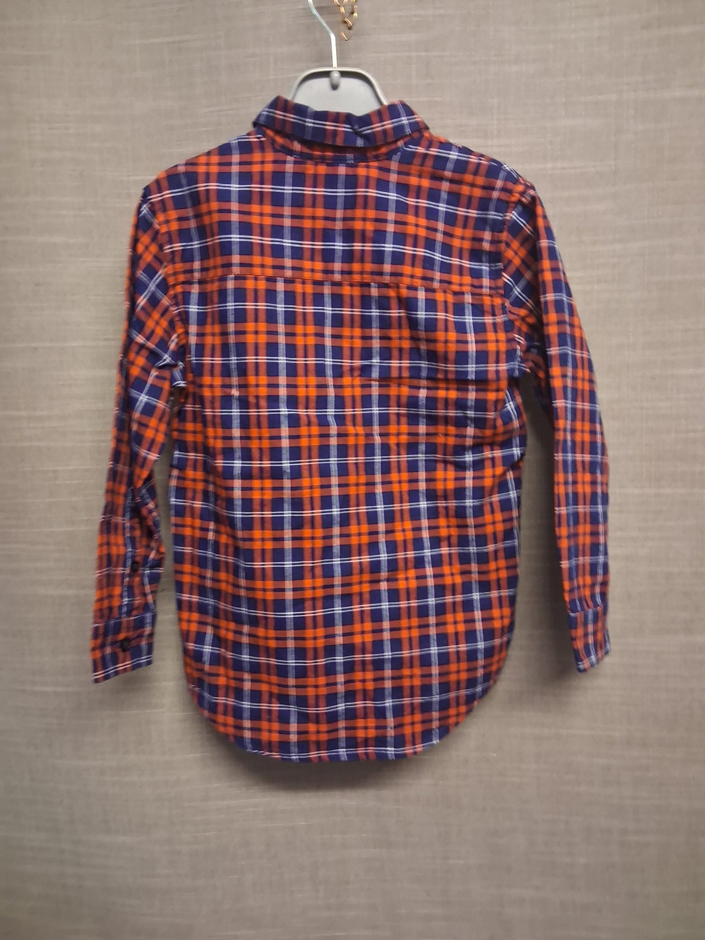 Next Boys Red Blue Check Shirt Long Sleeve Age 7 Years
