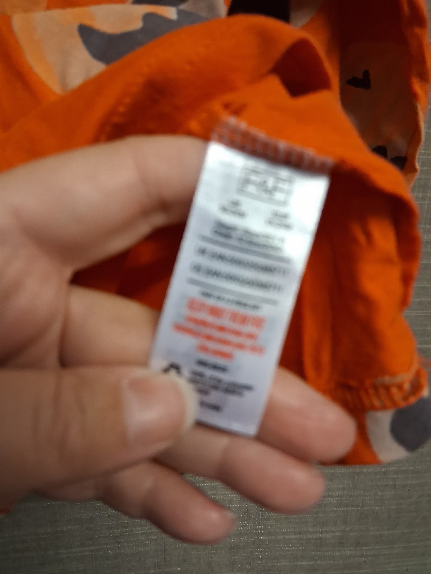 F&F Boys Halloween Orange Pumpkin Long Sleeve T-Shirt Age 18-24 Months