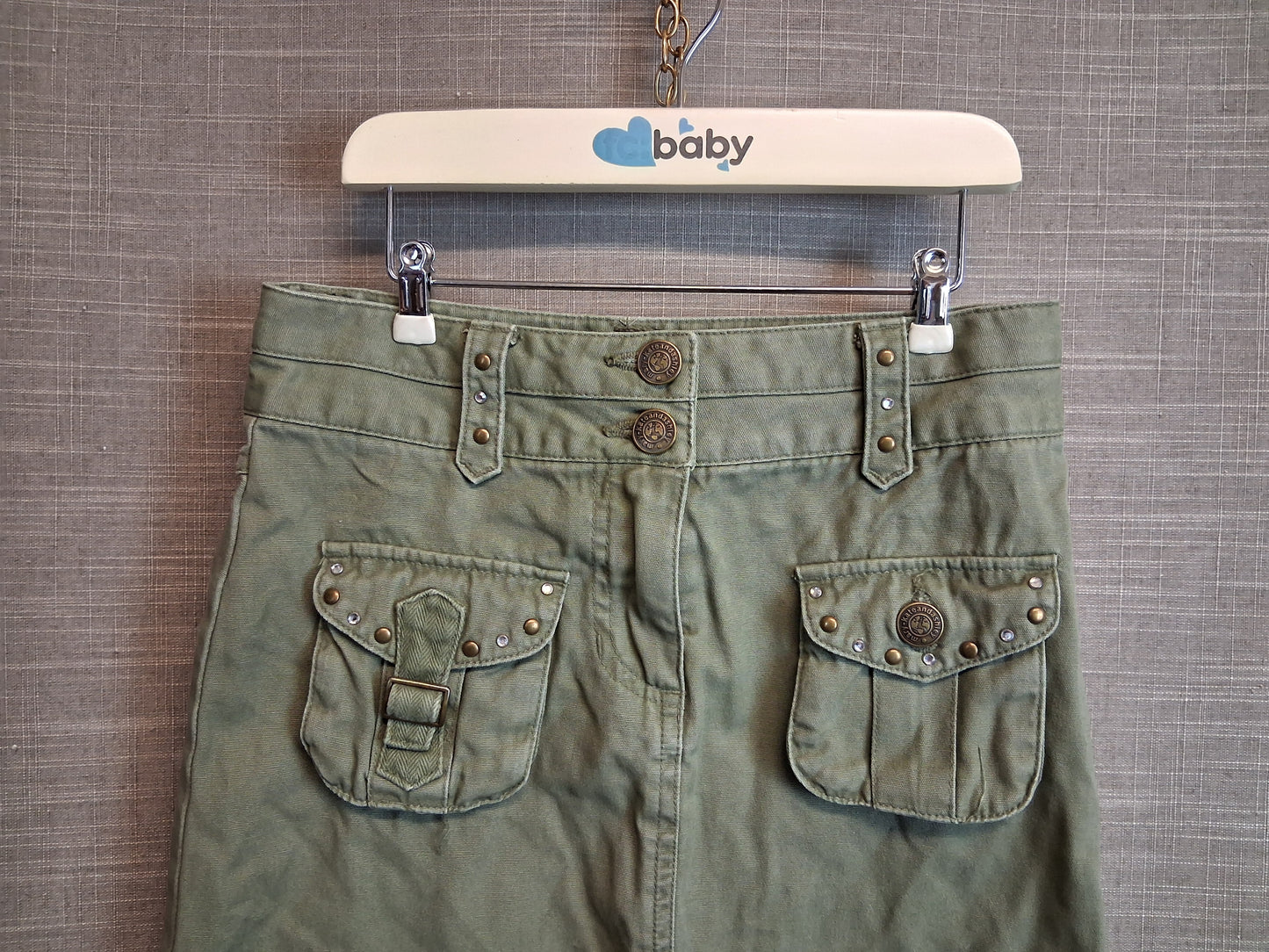 Mary-Kate and Ashley George Khaki Pencil Skirt Age 7-8 Years Vintage