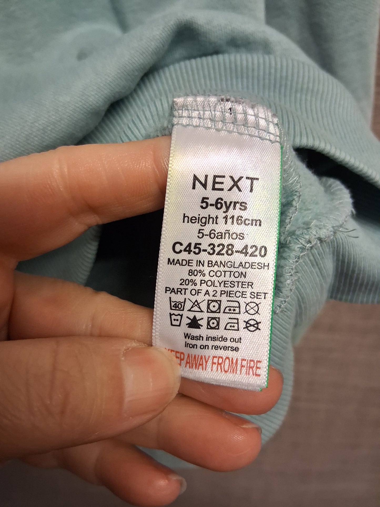 Next Boys Pale Green Sweater Jumper Age 5-6 Years