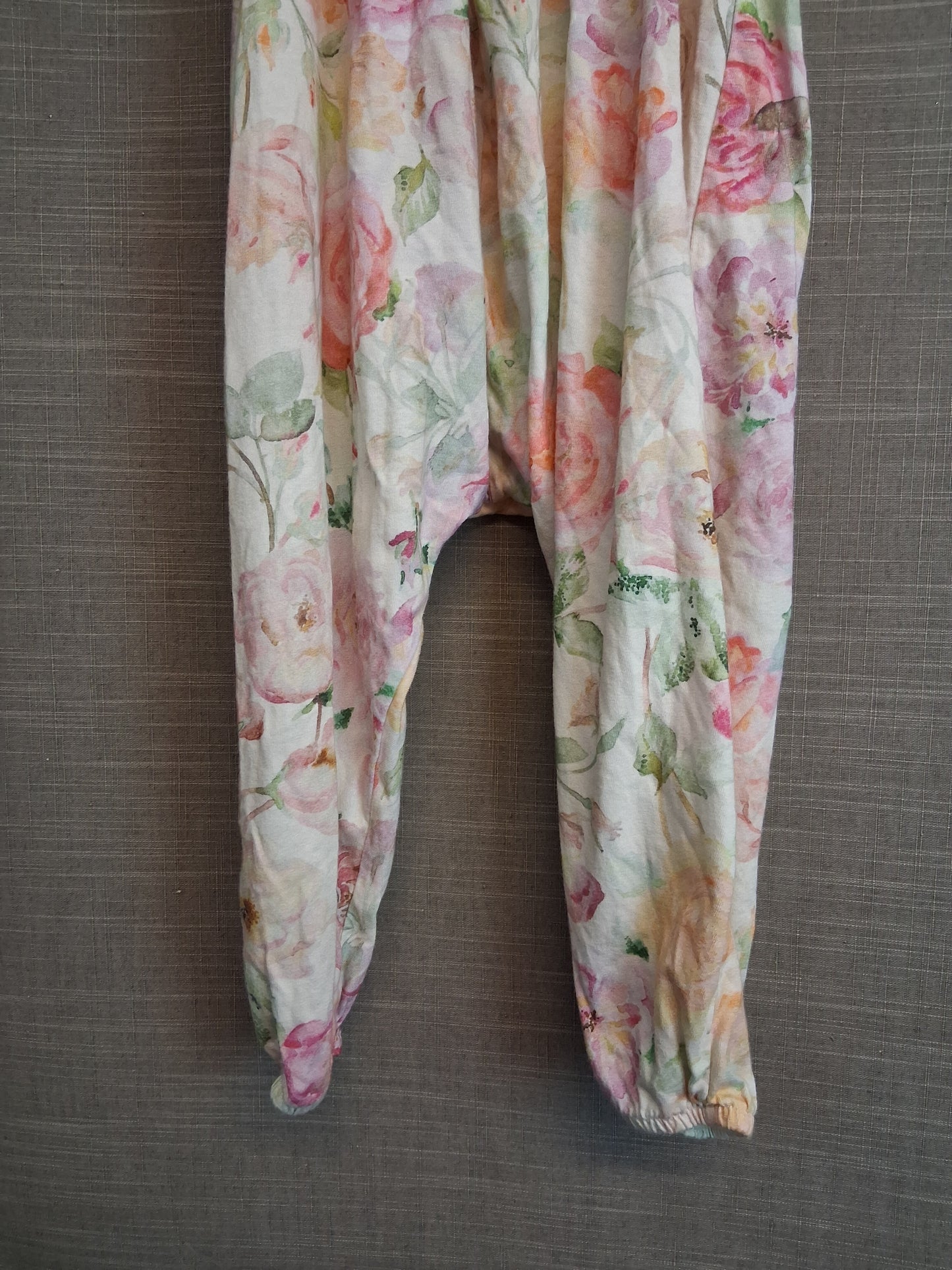 Next Girls Jersey Cream Floral One Piece Romper Age 3-4 Years
