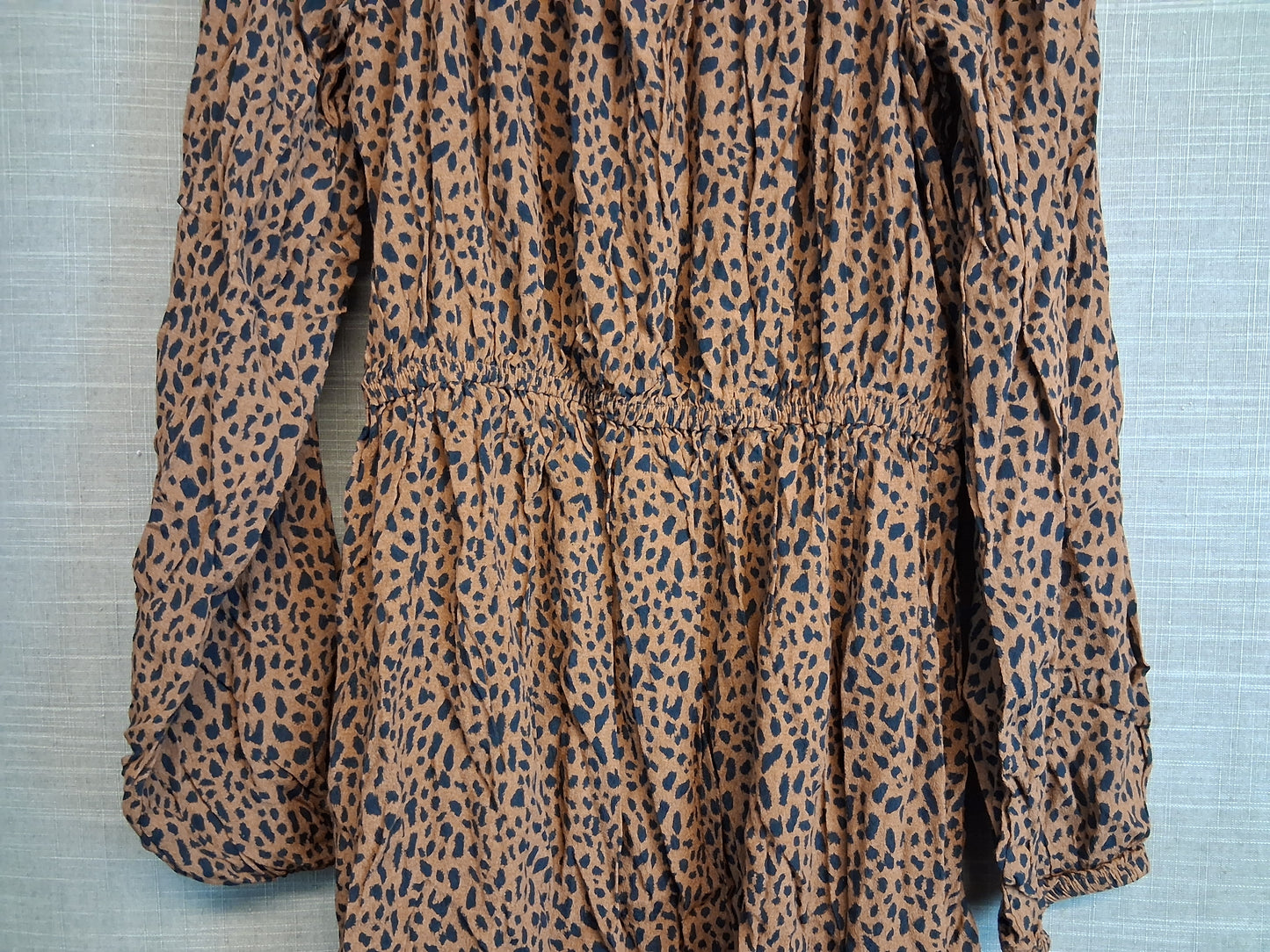 GAP Girls Animal Print Brown Gypsy Style Dress Age 12 Years Long Sleeve
