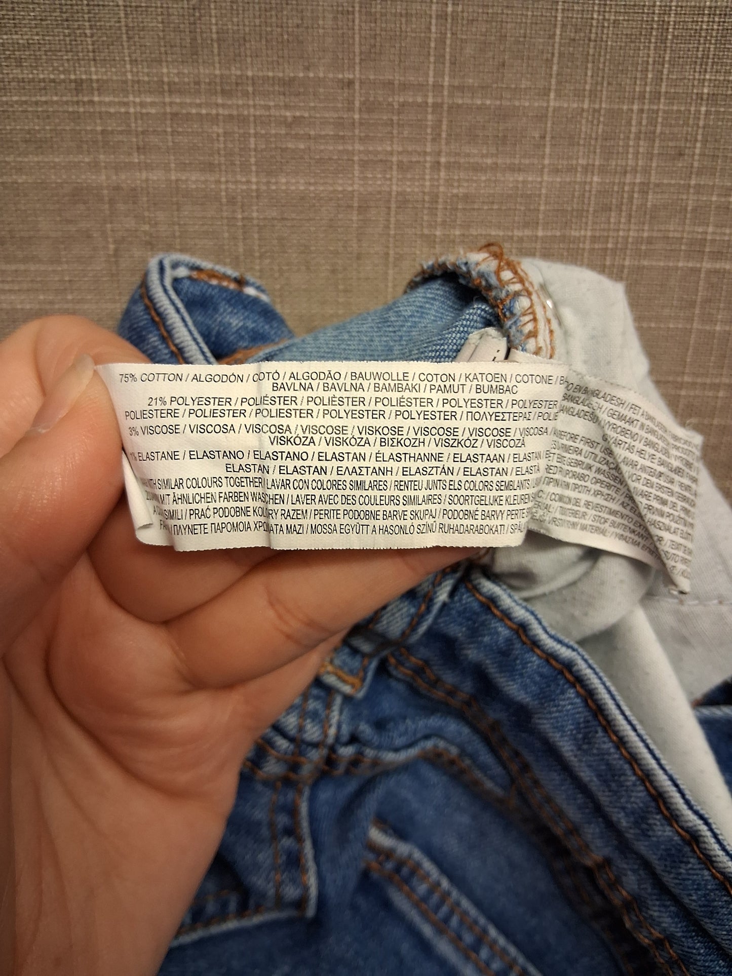 Primark Boys Skinny Denim Shorts Jorts Blue Age 2-3 Years