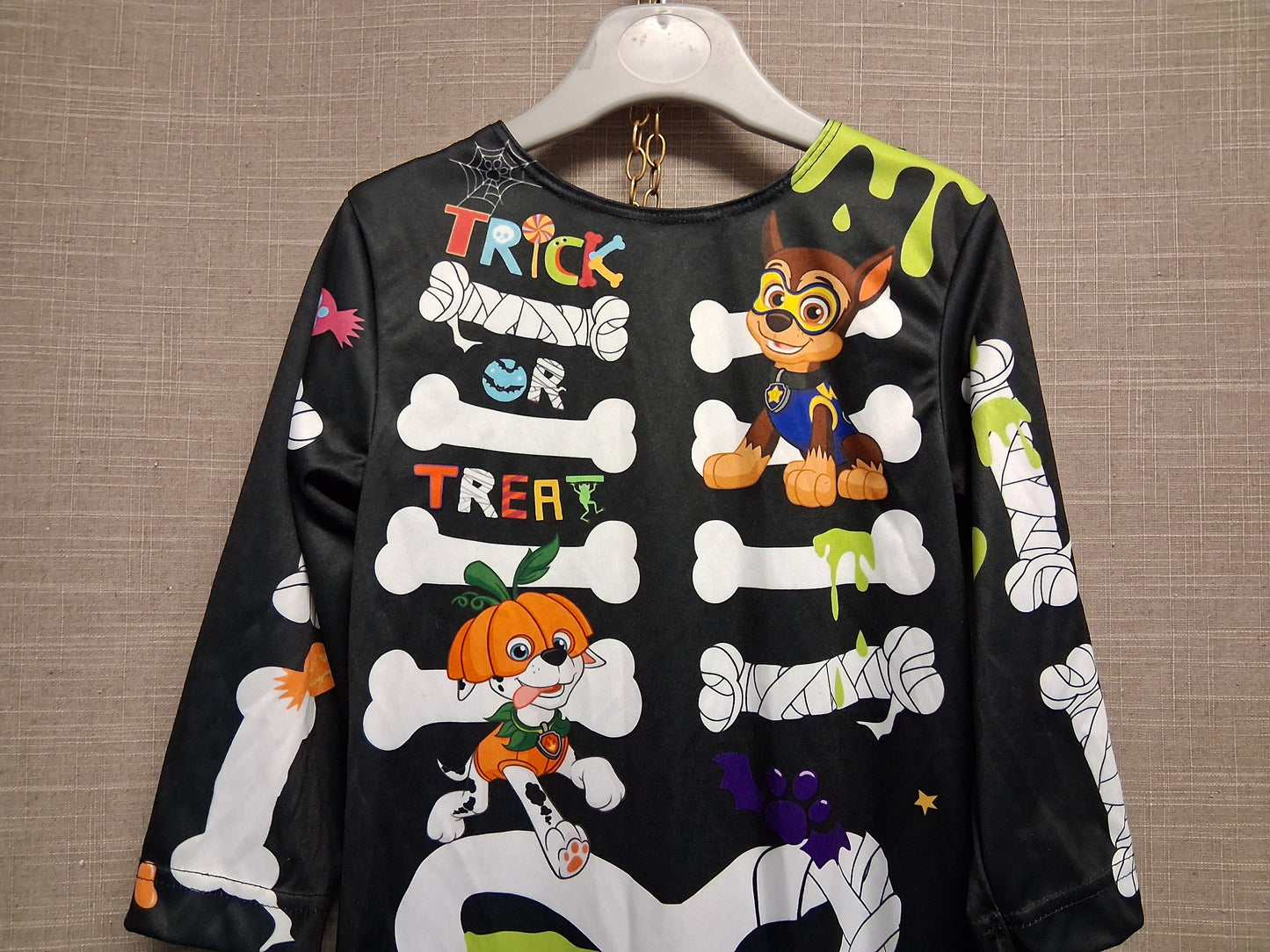 Paw Patrol Boys Skeleton One Piece Costume Age 2-3 years