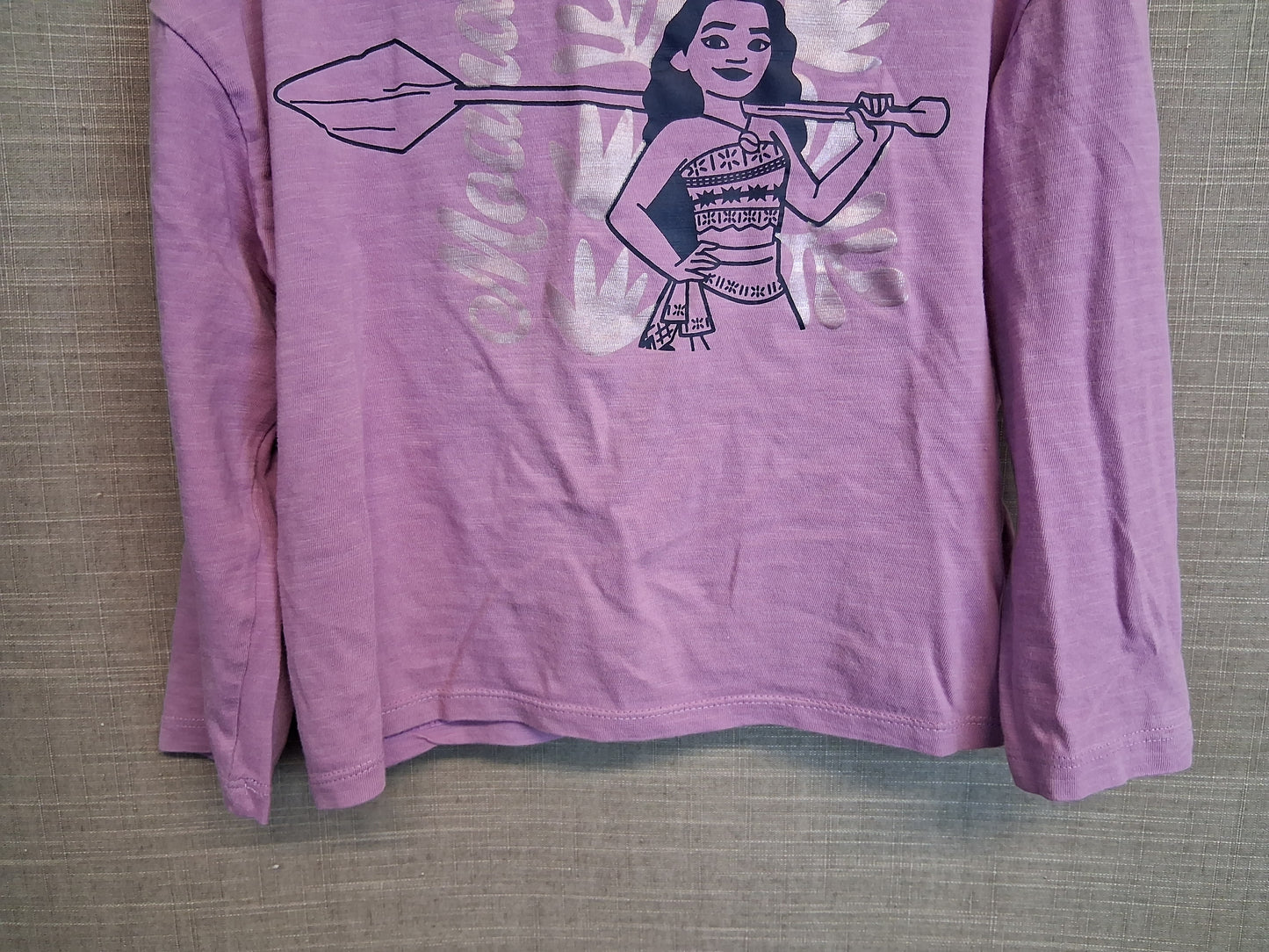 Marks & Spencer Girls Moana Long Sleeve T-Shirt Purple Age 5-6 Years