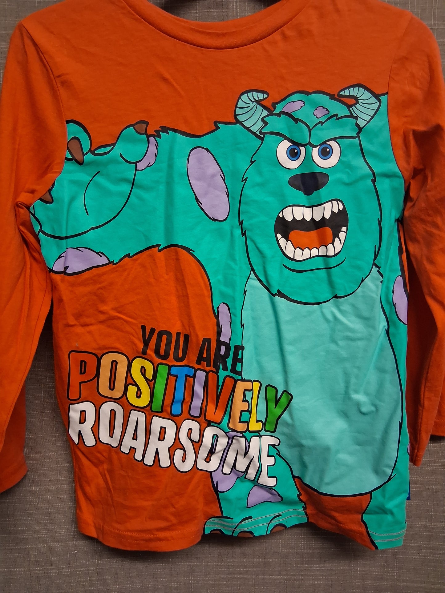 George Disney Monsters Inc Sully  Long Sleeve Red T-Shirt Age 6-7 Years