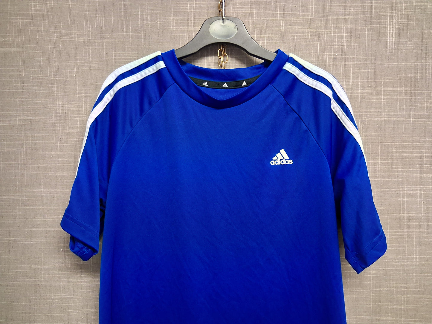 Adidas Boys Blue Short Sleeve T-Shirt Age 13-14 Years