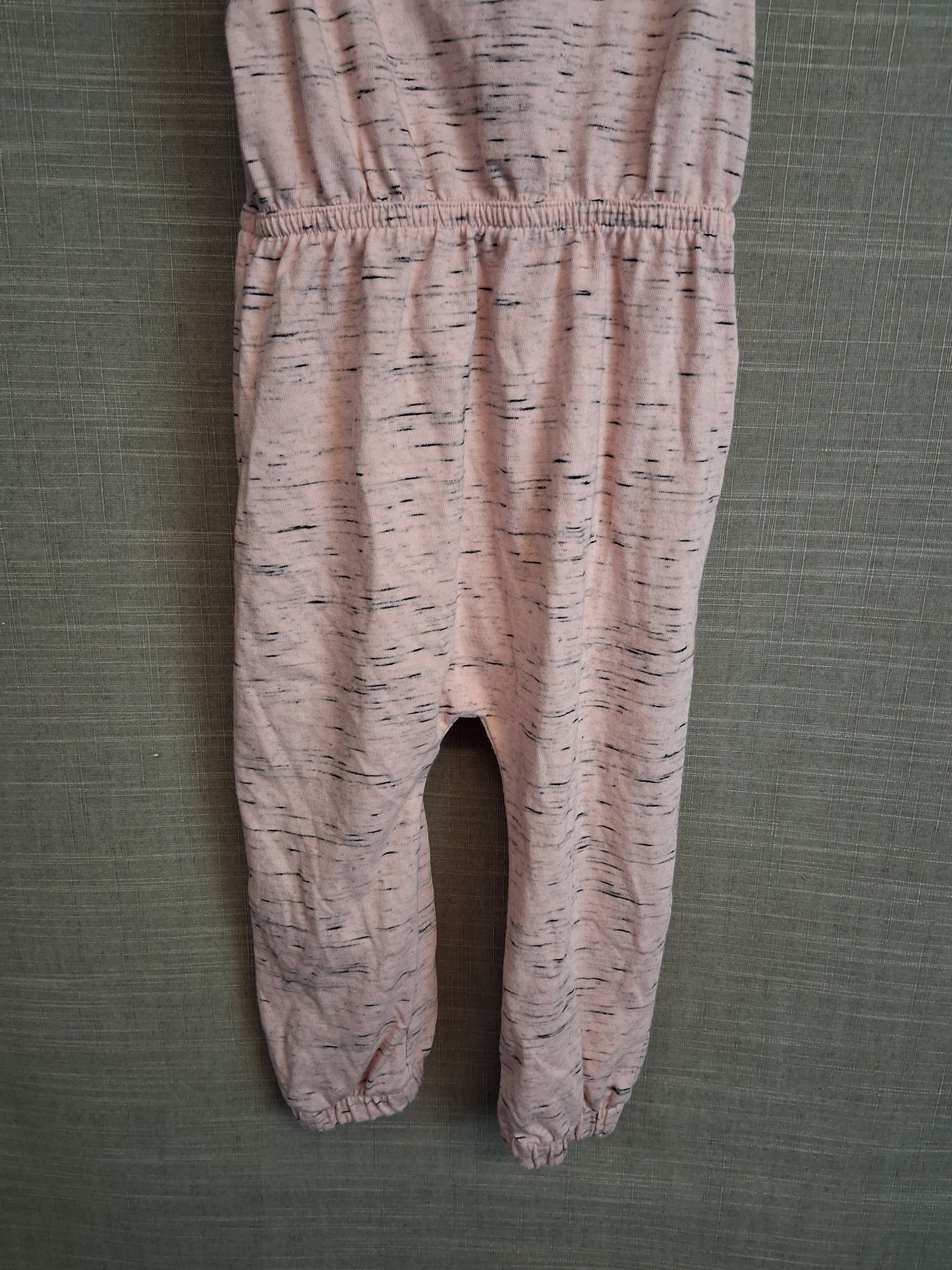 F&F Girls Pink Grey Jumpsuit Sleeveless Jersey Age 12-18 Months