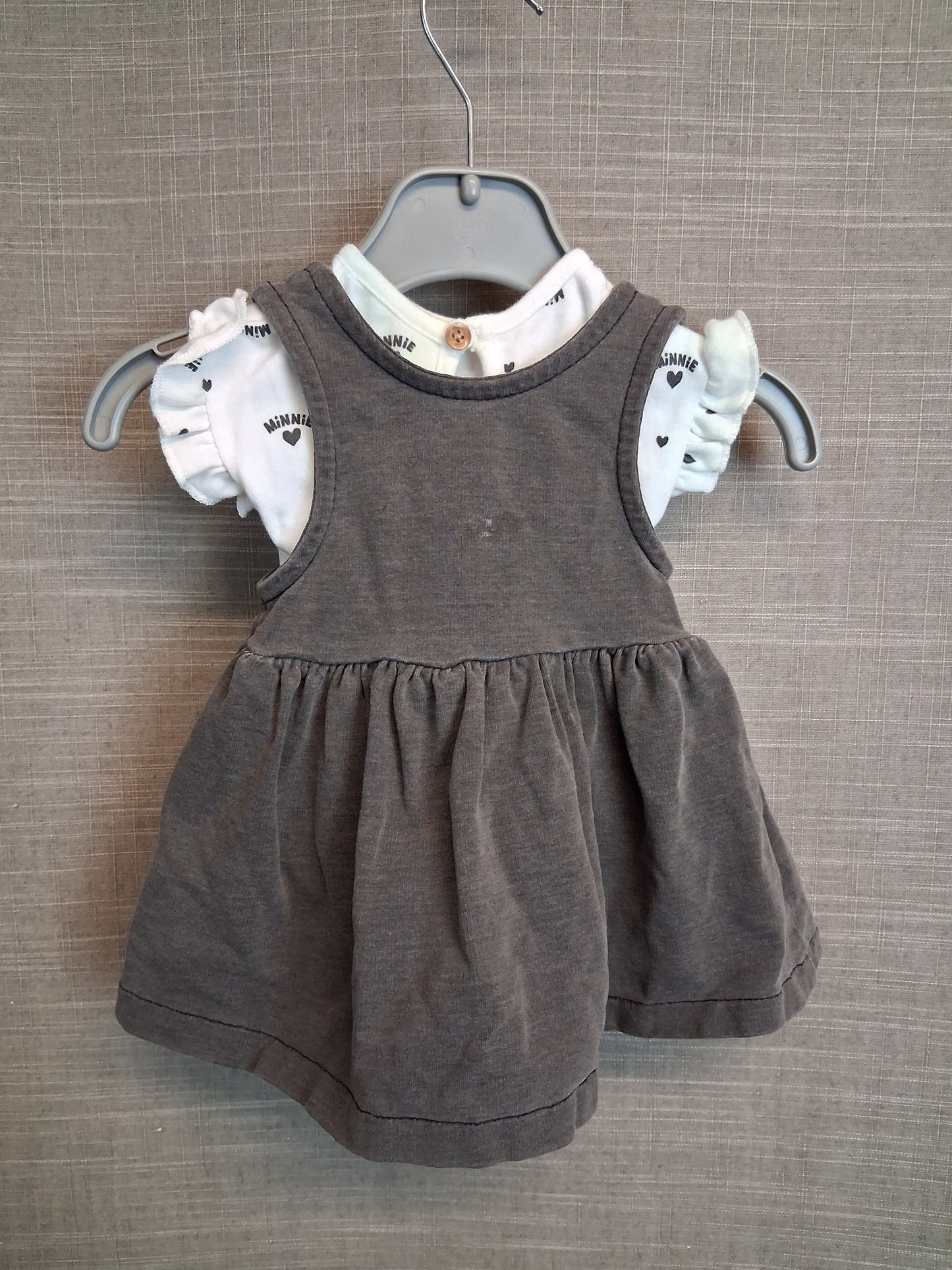 Disney Girls Minnie Mouse 2 Piece Dress and Top Outfit Age Tiny Baby