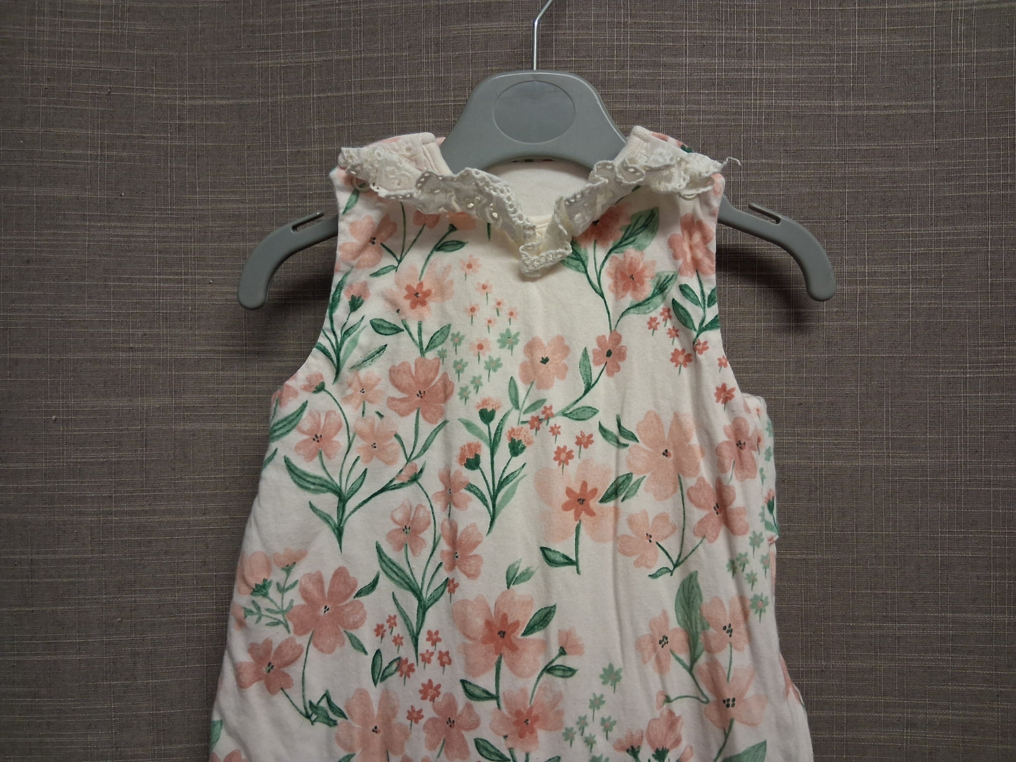 George Girls Floral Sleeping Bag Age 0-6 Months 1 Tog Zip Closure