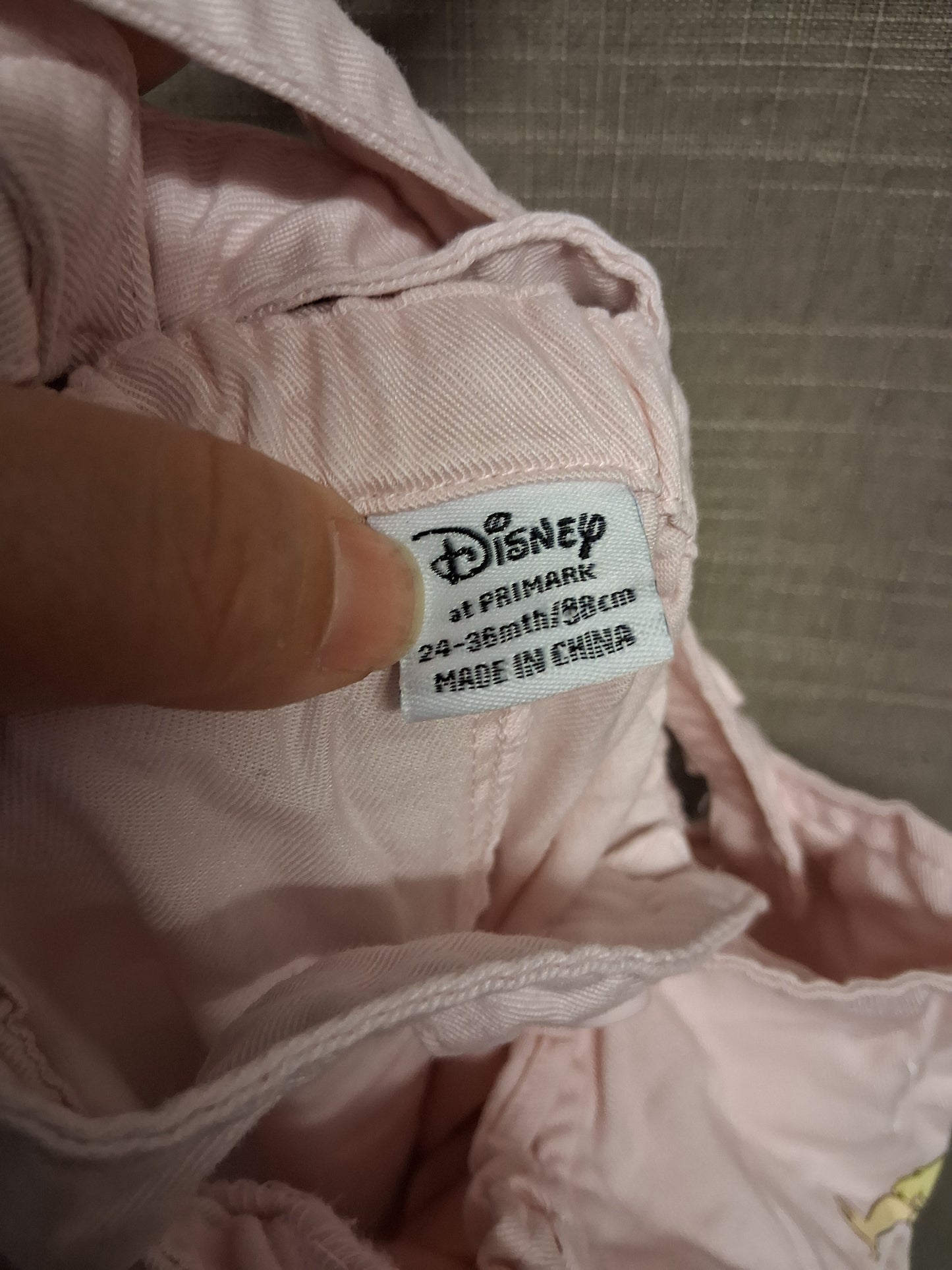 Disney Primark Tinkerbell  Dungarees Pink Age 2-3 Years