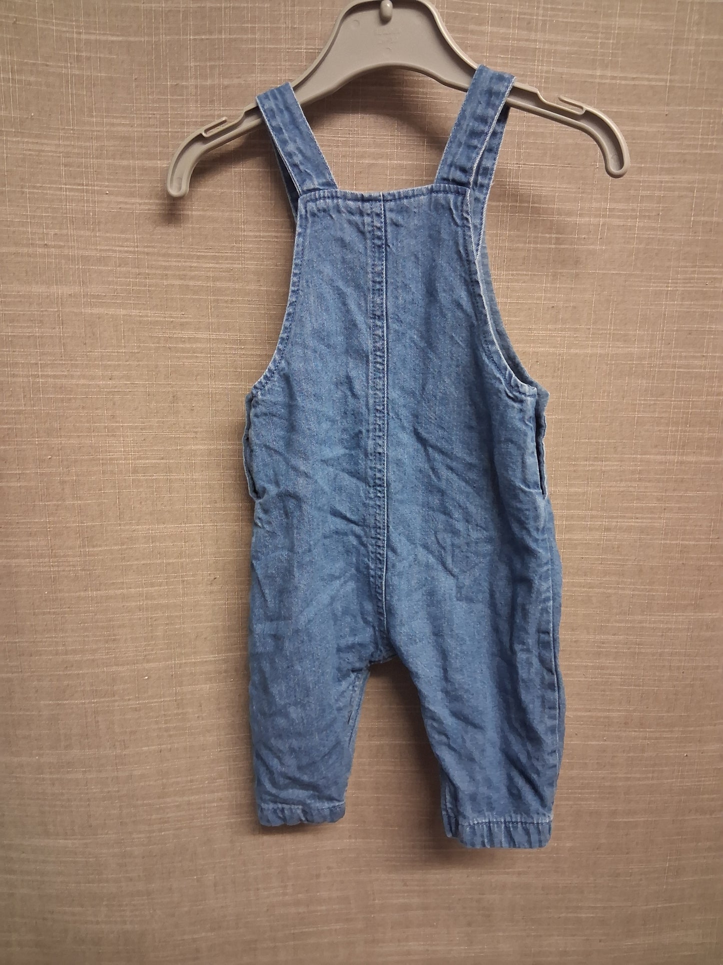 Next Boys Denim Dungarees Elephant Motifs Cotton Lining Age 3-6 Months