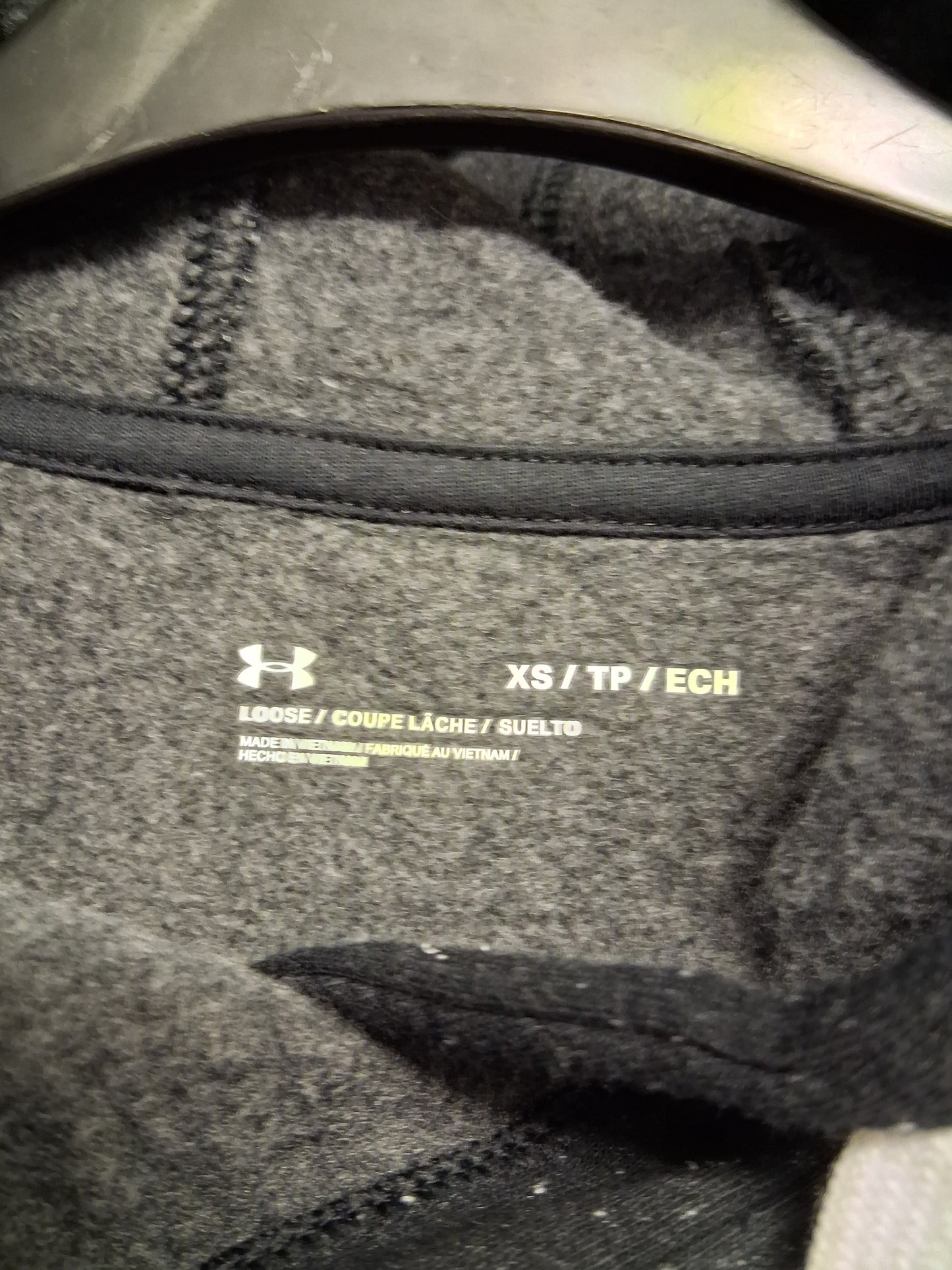 Under Armour Boys Dark Grey Hoodie Age 13-14 Years Loose Fit