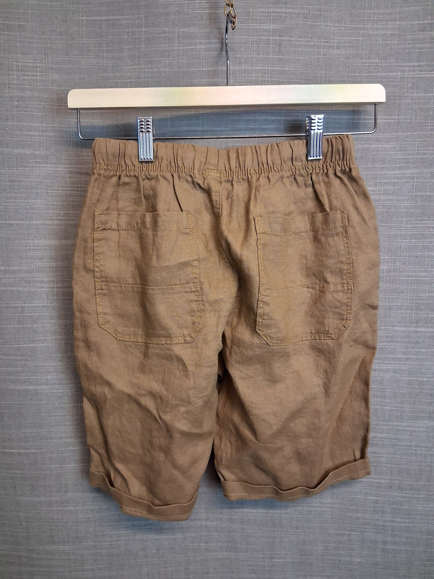Next Boys 100% Linen Brown Shorts Age 11 Years