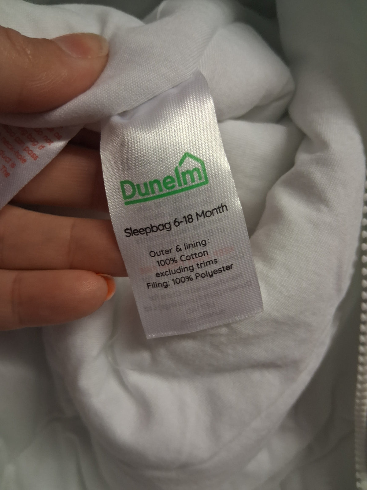 Dunelm Boys Sleeping Sack Bag Blue White Stripe 6-18 Months 2.5 Tog