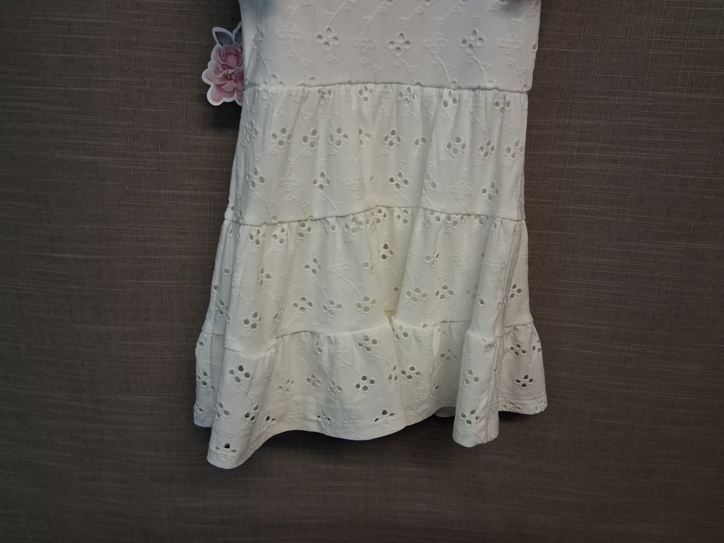 Btween Girls White Brodiere Anglaise A Line Dress Age 4 Years New