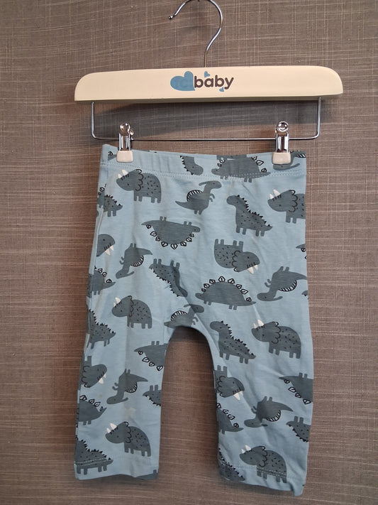 Matalan Boys Blue Jersey Dinosaur Joggers Age 0-3 Months