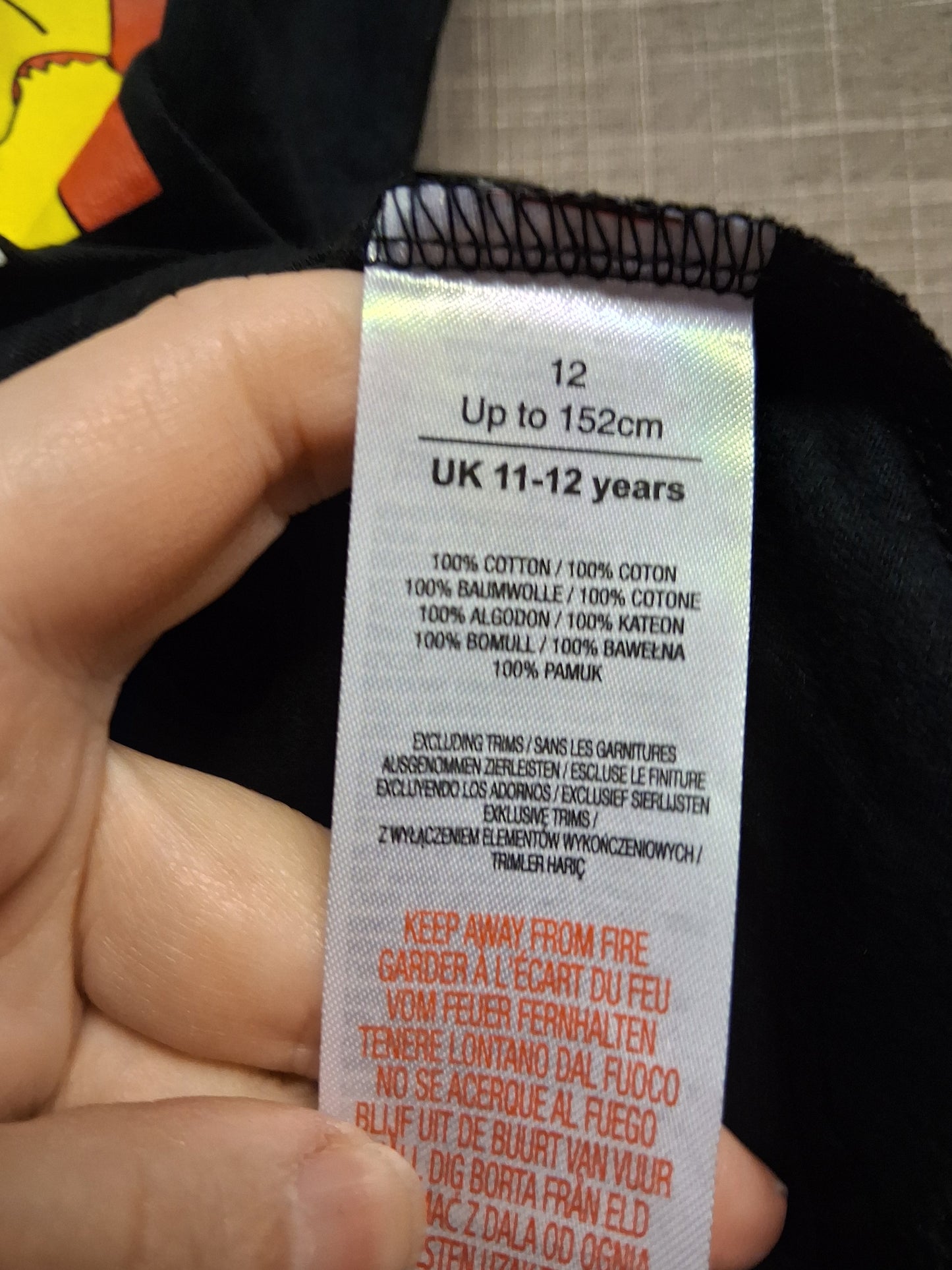 Pokemon Boys PJs Pyjamas Set Age 11-12 Years