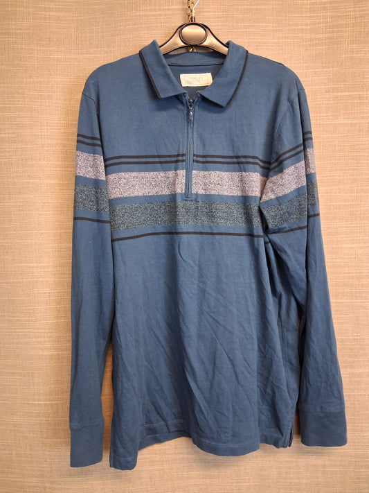Next Boys Long Sleeve Polo T-Shirt Blue Age 13 Years