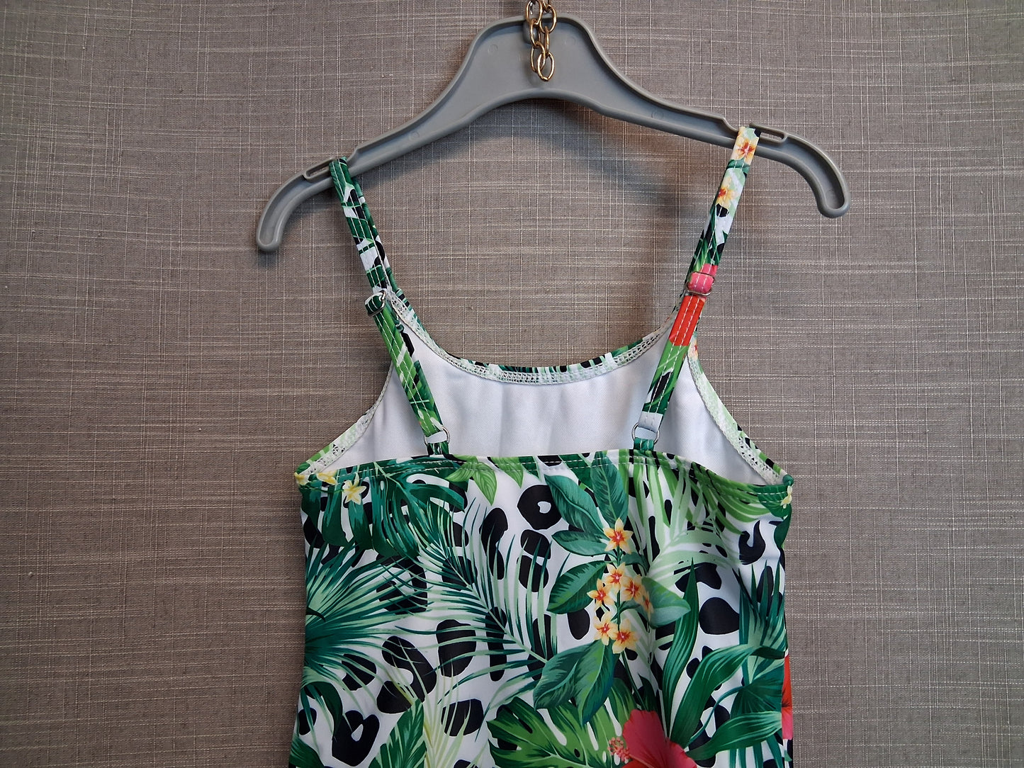 Shein Girls Swimsuit Tropical Print Floral One Piece Age 5 Years