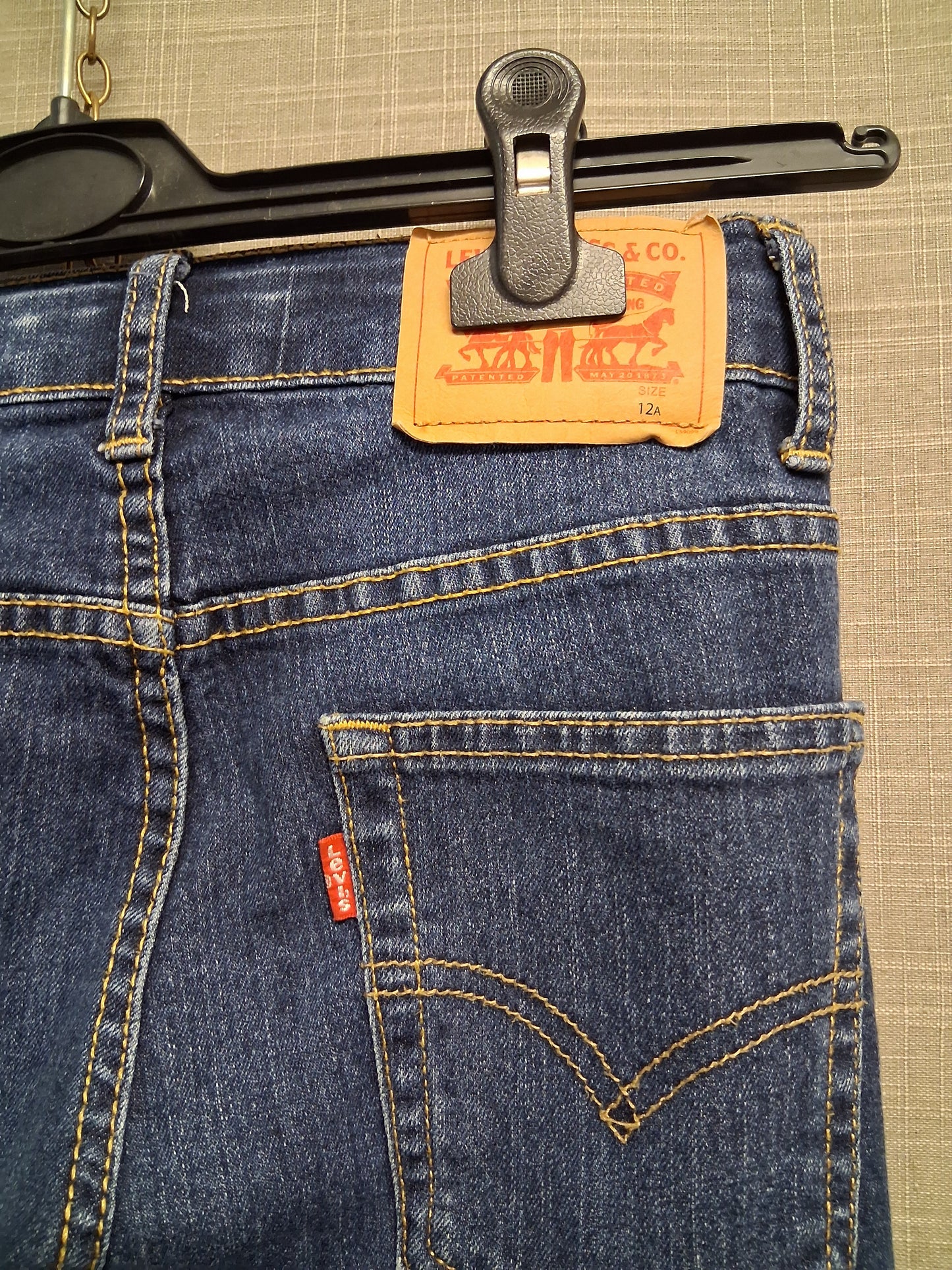 Levis 511 Slim Leg Boys Jeans Darkwash Adjustable Waist Age 12 Years