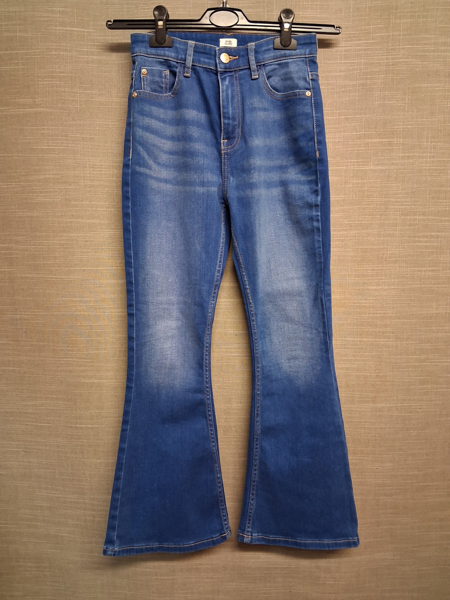 River Island Girls Blue Bootcut Denim Jeans Age 12 Years